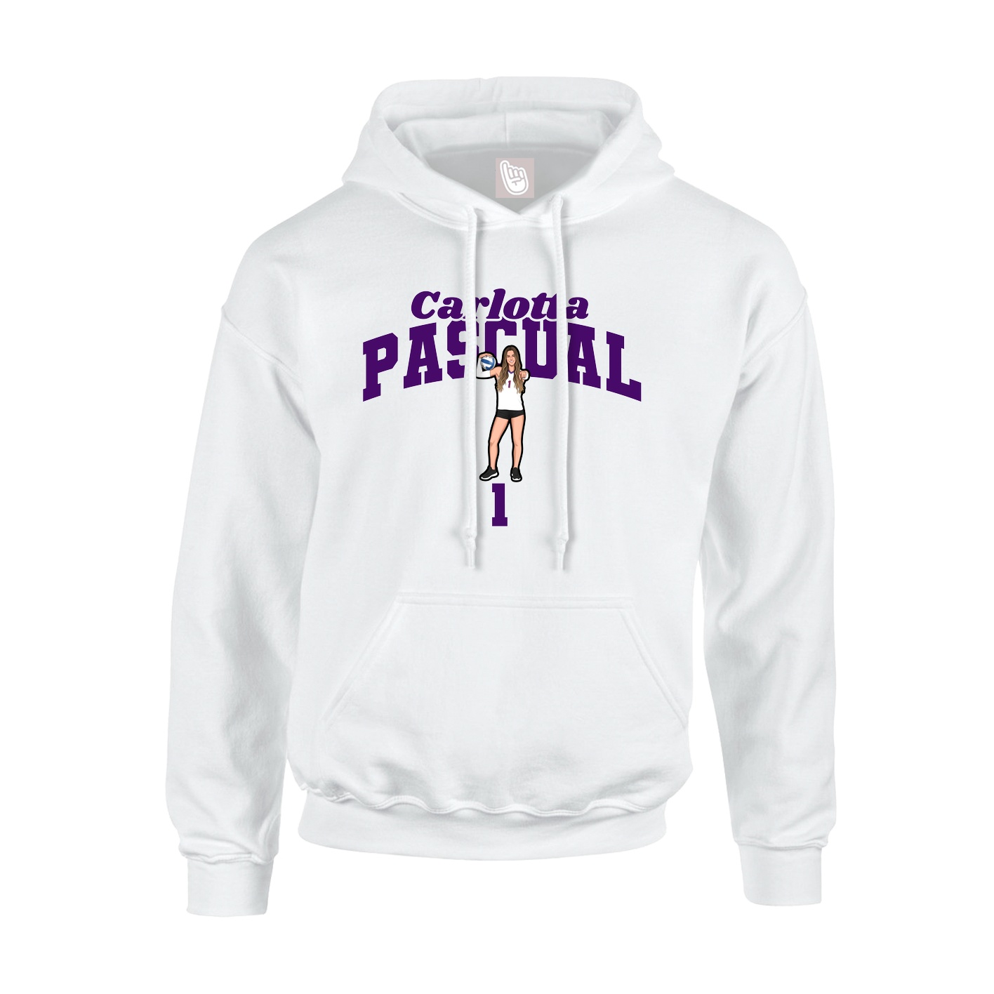 Youth Hoodie — Signature Arch in White