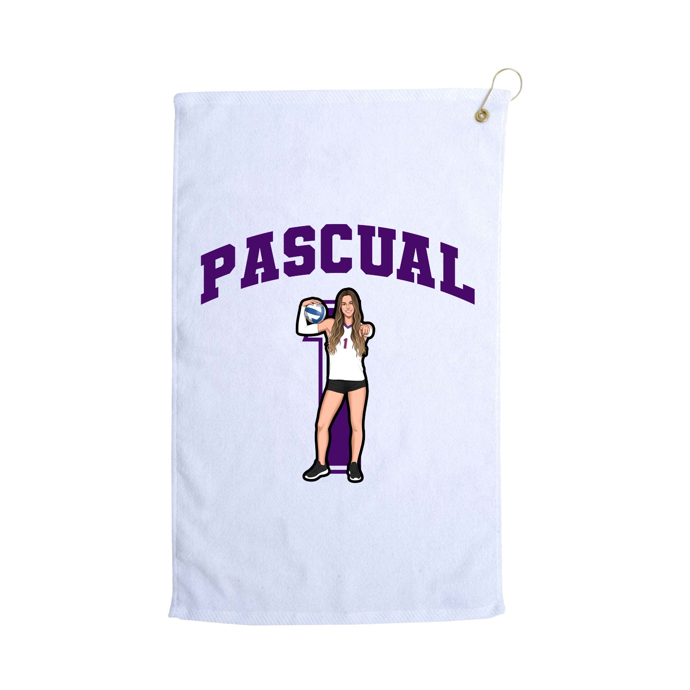 Golf Towel — Number in White