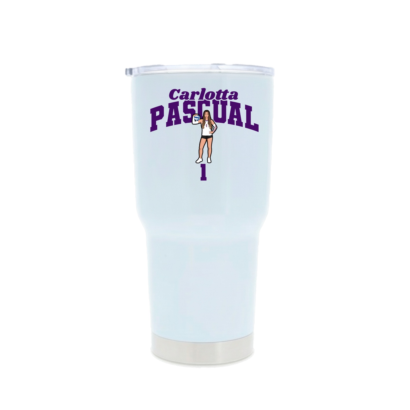 30oz Stainless Steel Tumbler — Signature Arch in White