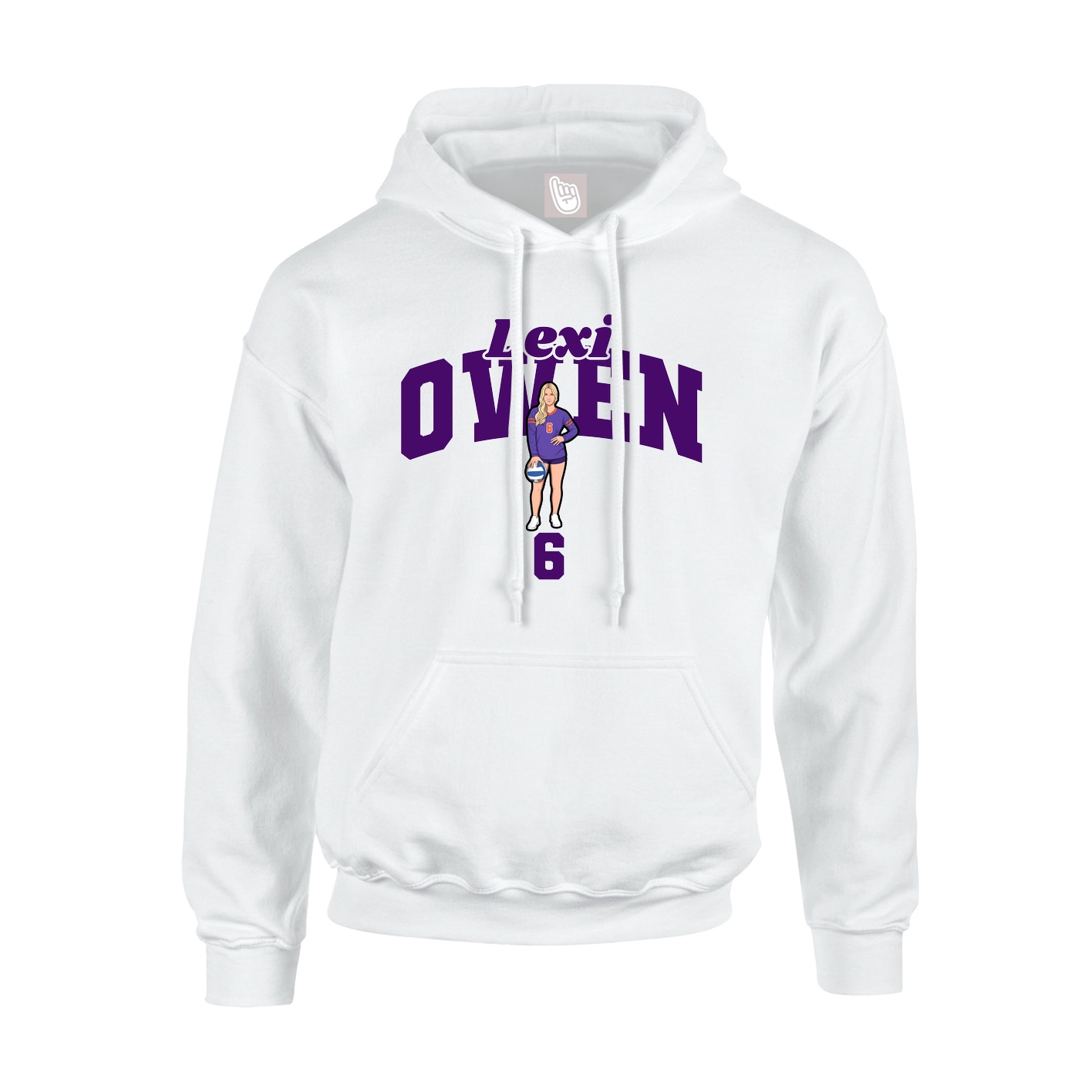 Youth Hoodie — Signature Arch in White