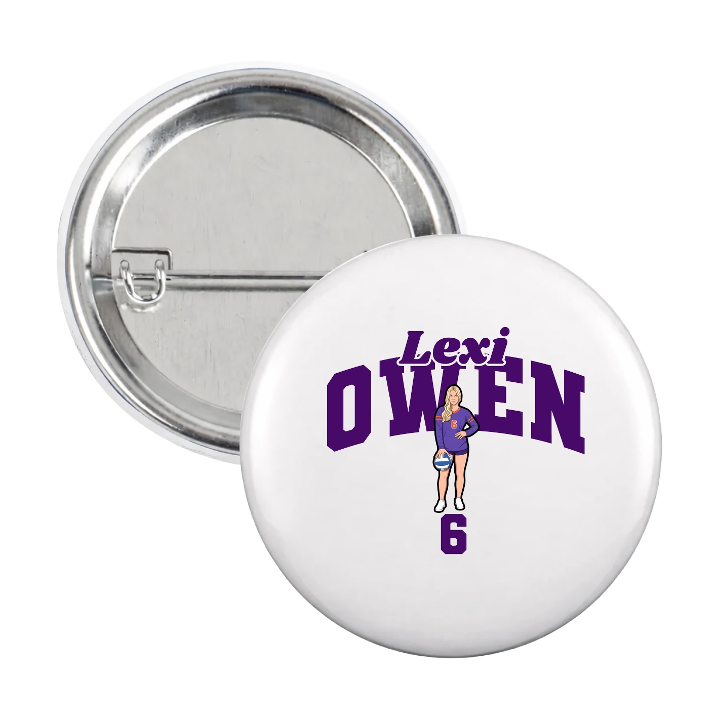 Game Day Button — Signature Arch in White