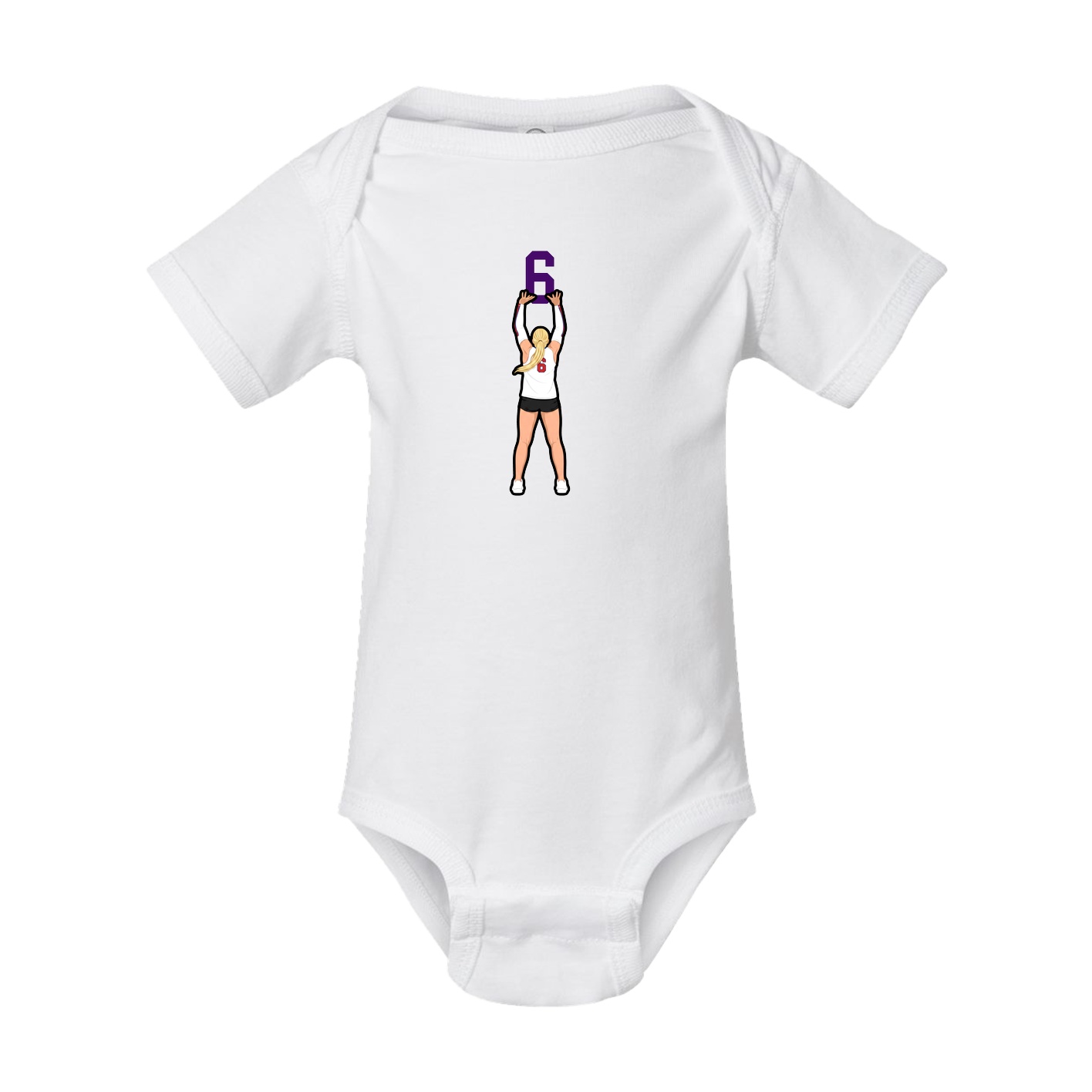Baby Onesie — Number Top in White