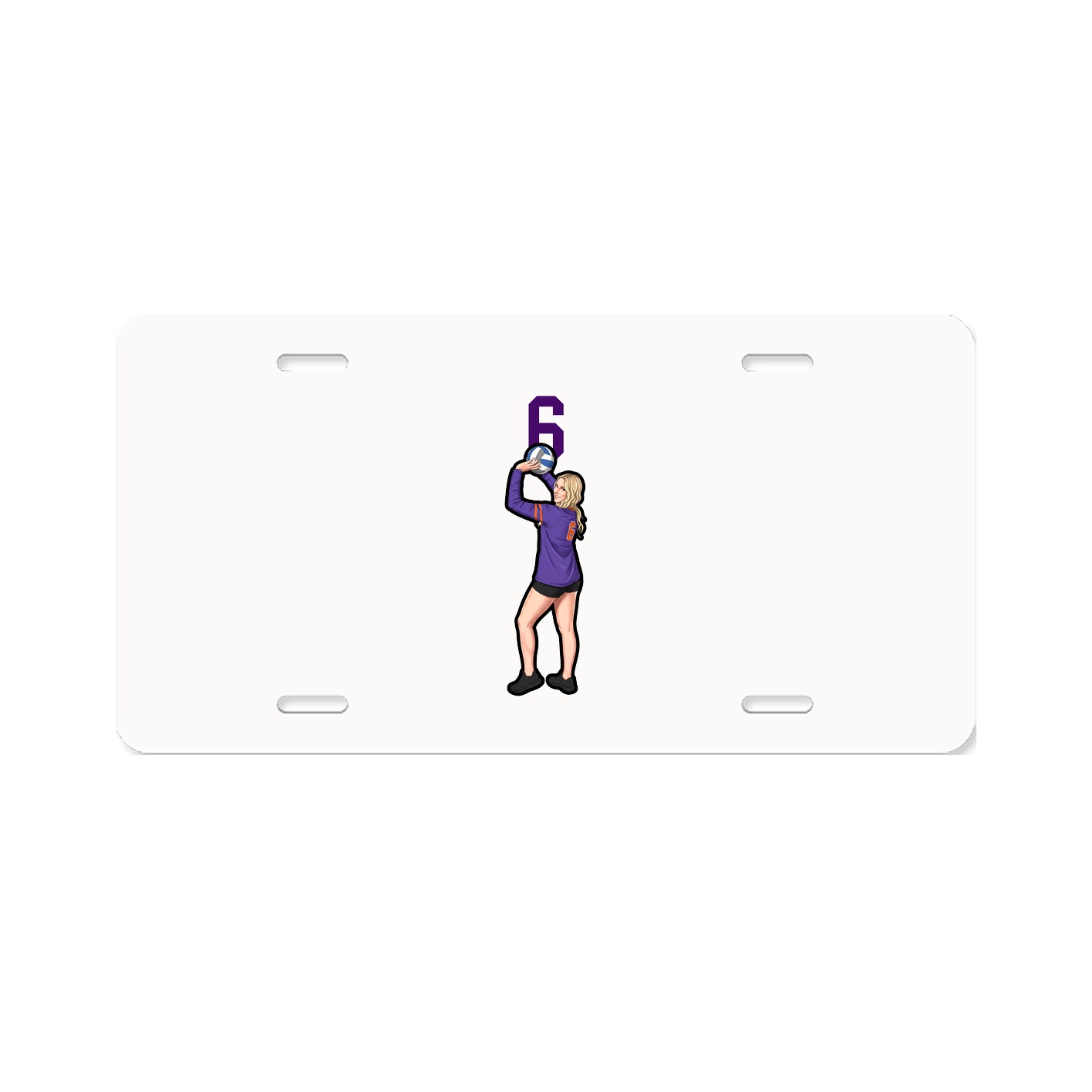 License Plate — Number Top in Classic