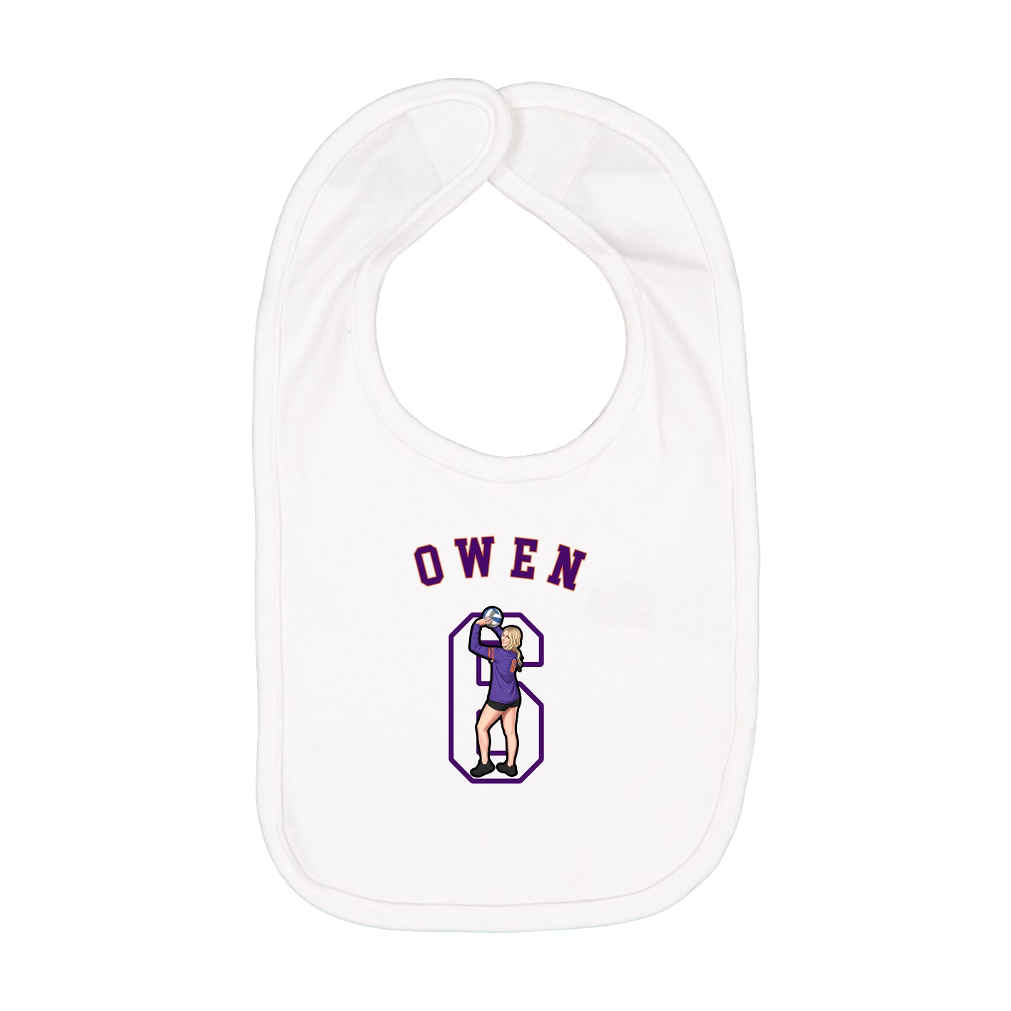 Infant Bib — Shirsey Arch in White