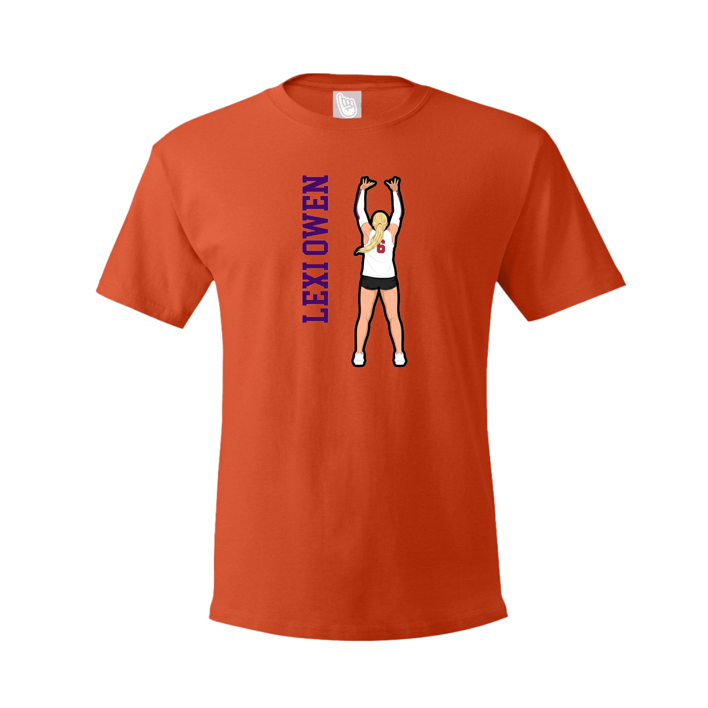 Tee — Name Vertical in Orange