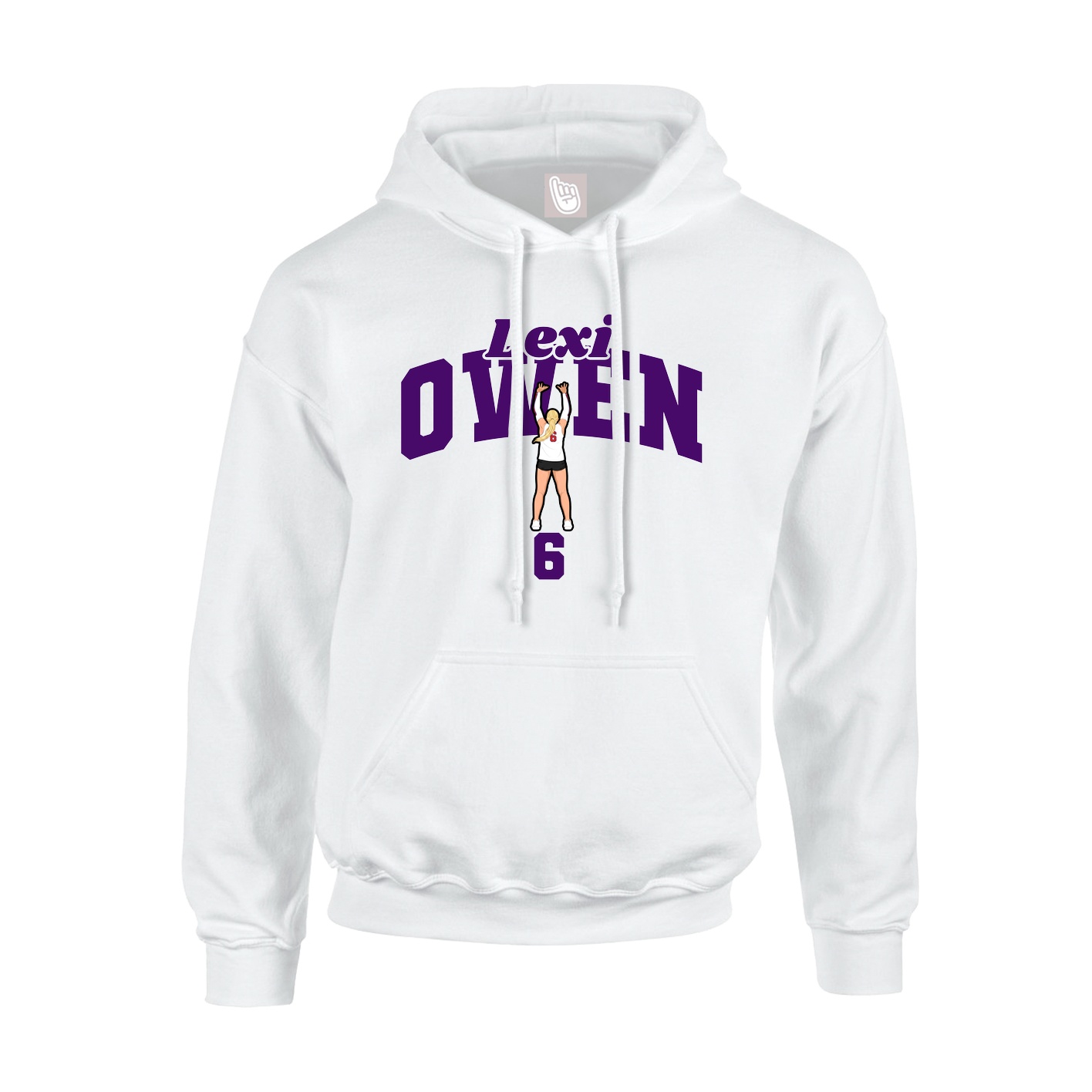 Hoodie — Signature Arch in White