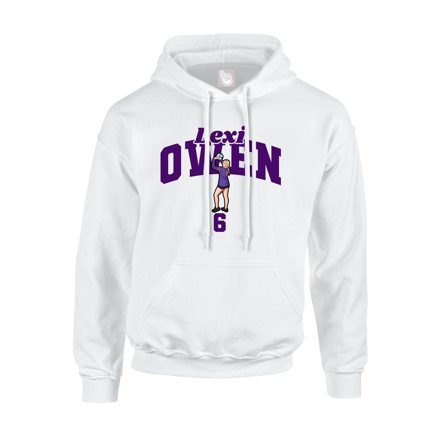 Youth Hoodie — Signature Arch in White
