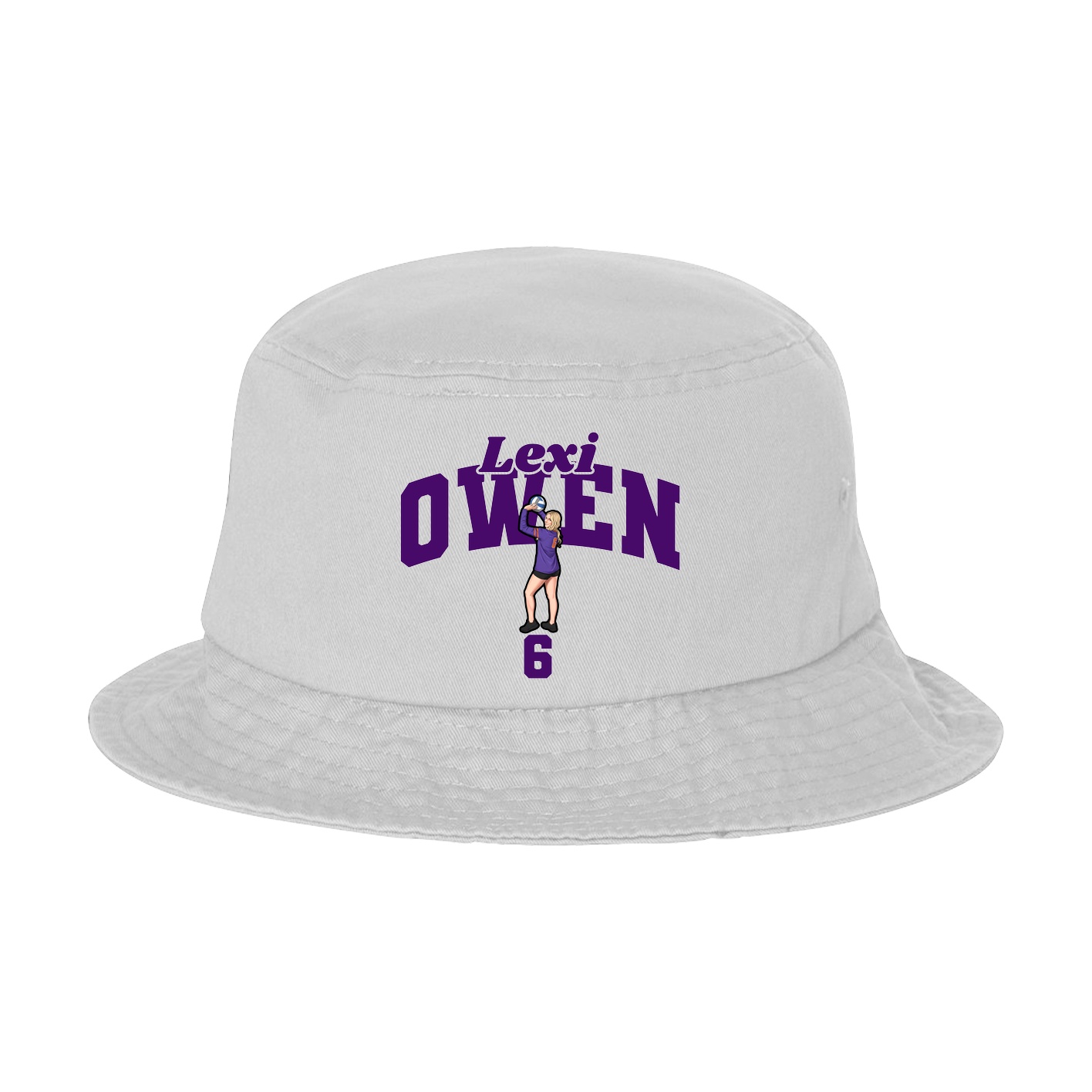 Bucket Cap — Signature Arch in White