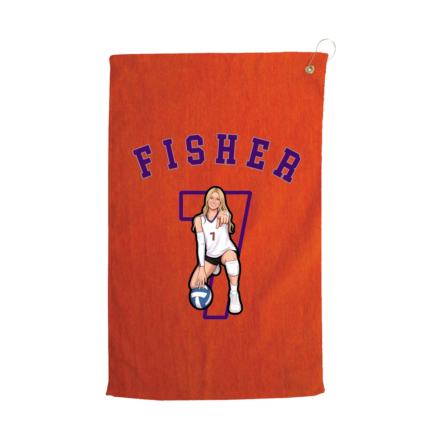 Golf Towel — Shirsey Arch in Orange