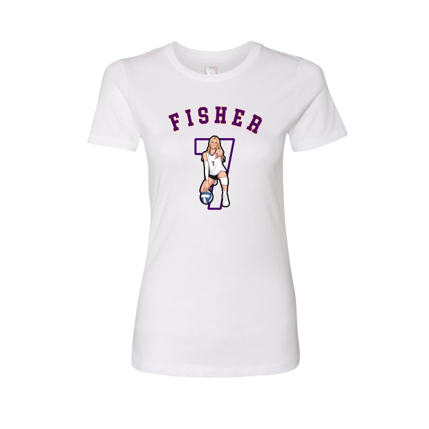 Fitted Women's Tee — Shirsey Arch in White