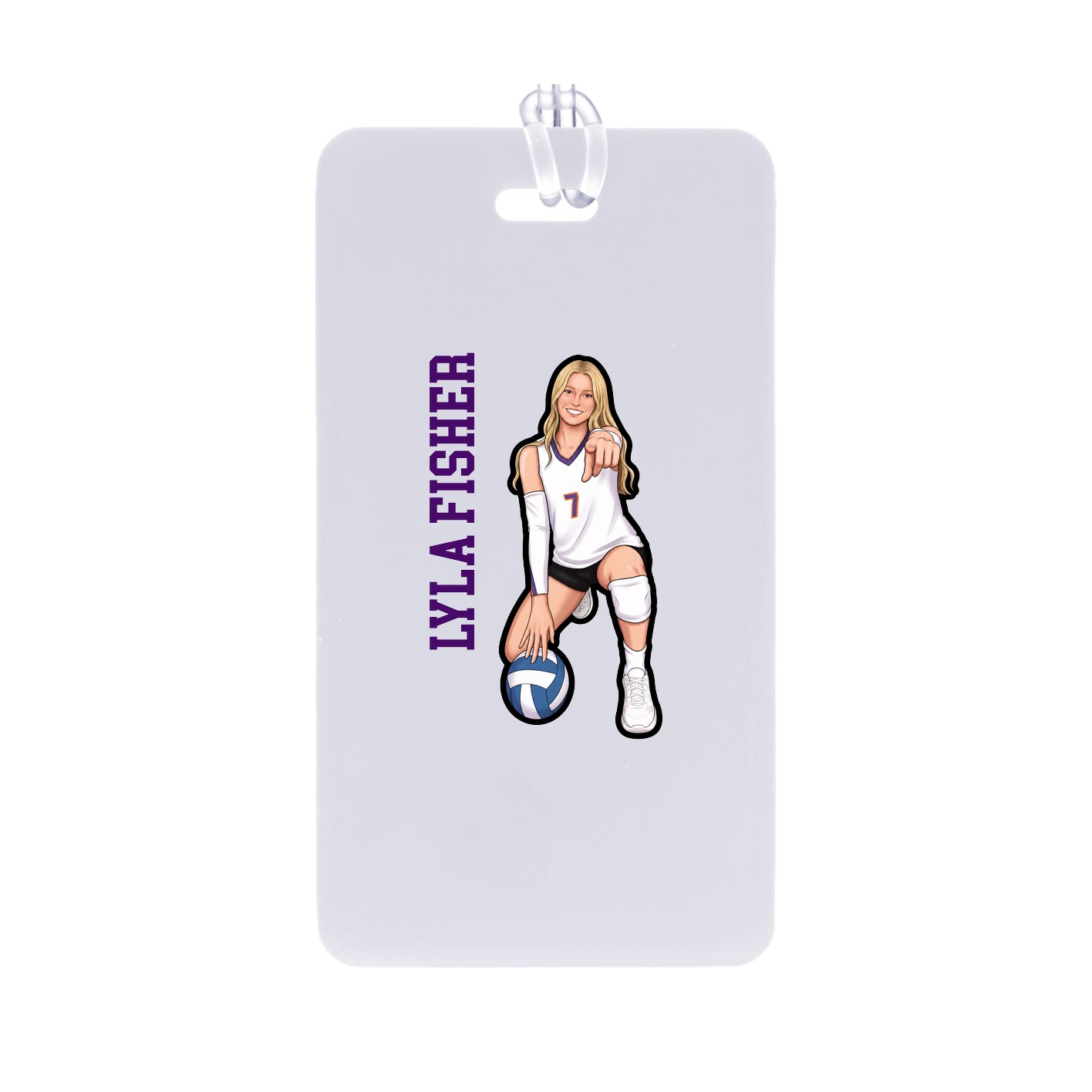 Bag Tag — Name Vertical in Classic