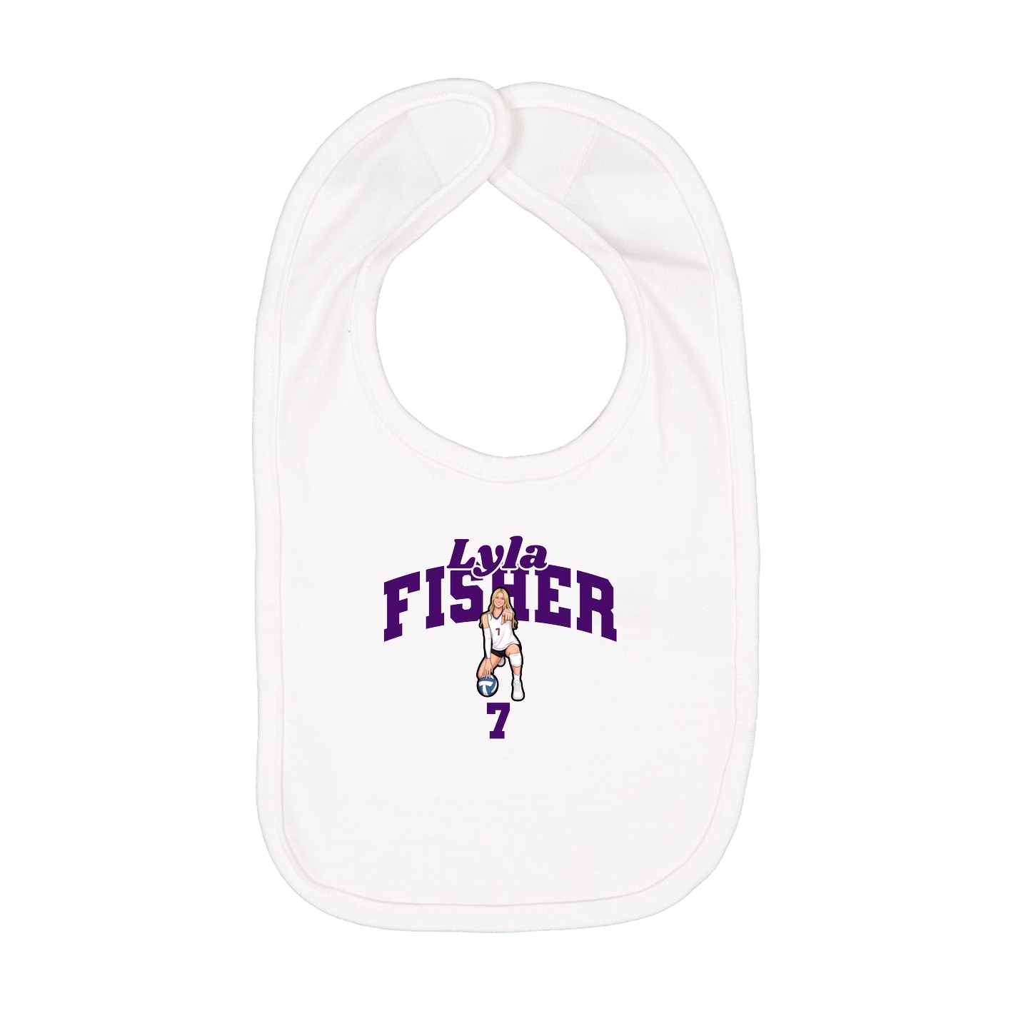 Infant Bib — Signature Arch in White