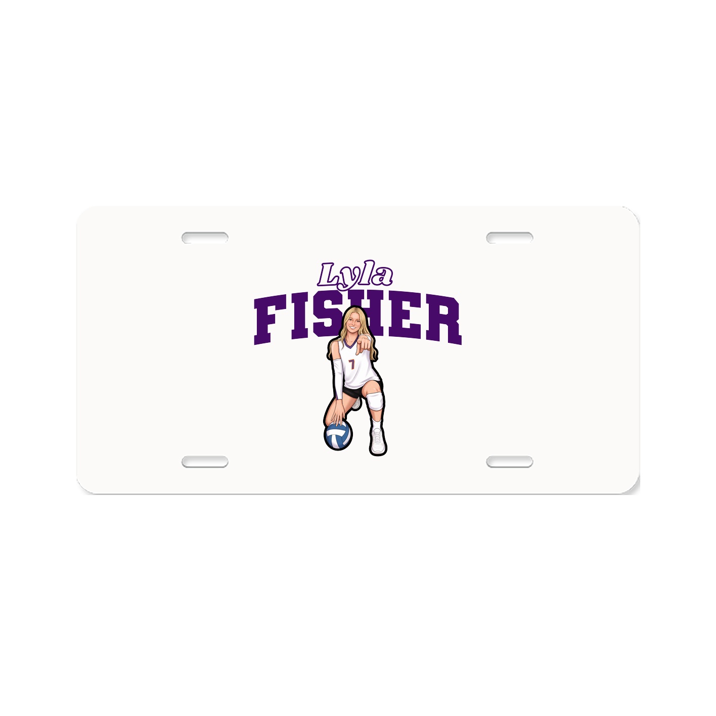 License Plate — Name Arch in Classic