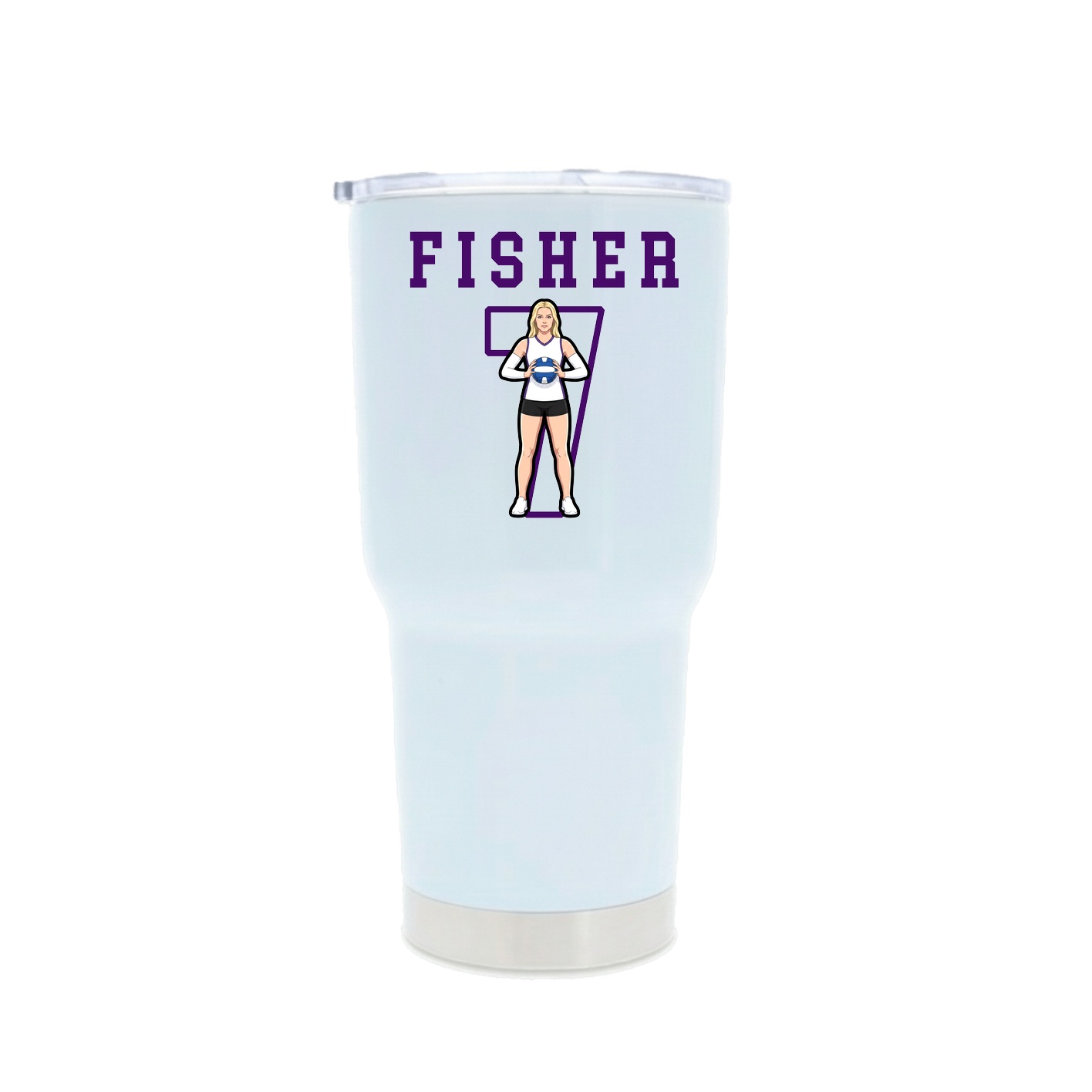 30oz Stainless Steel Tumbler — Shirsey in White