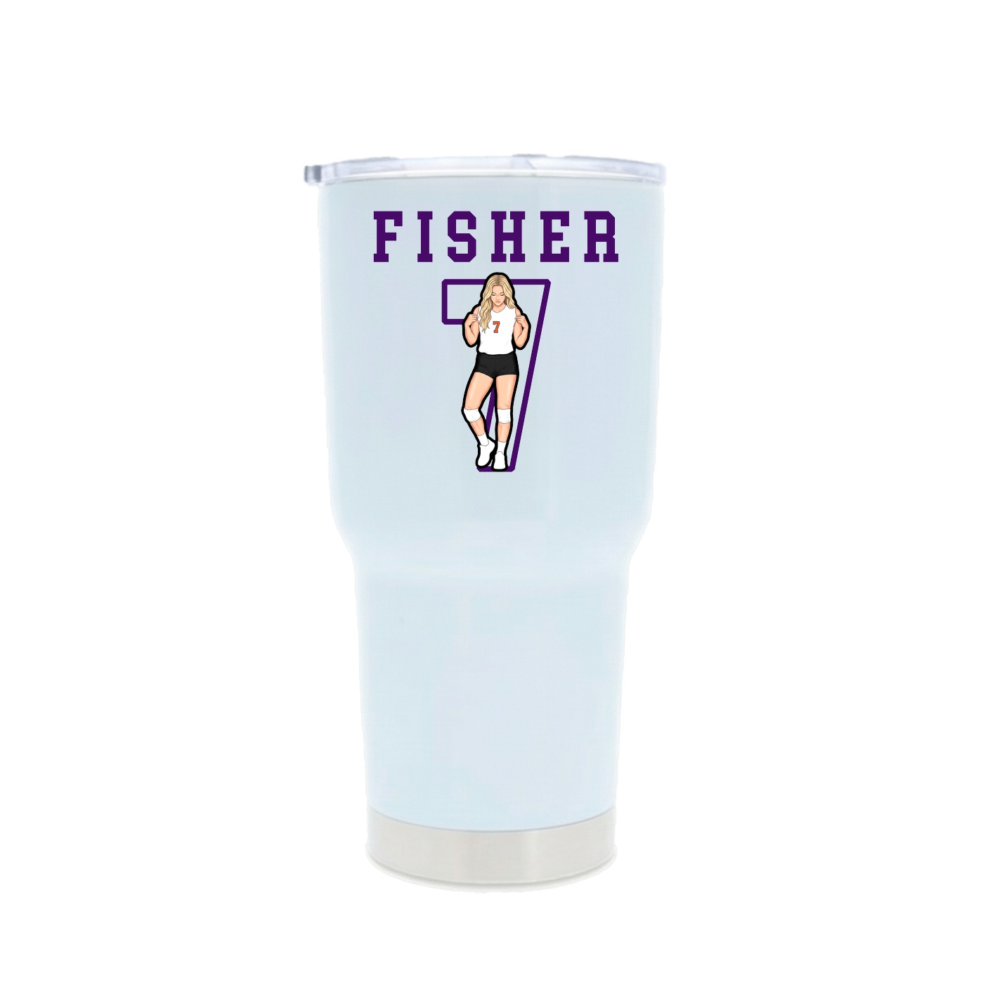 30oz Stainless Steel Tumbler — Shirsey in White