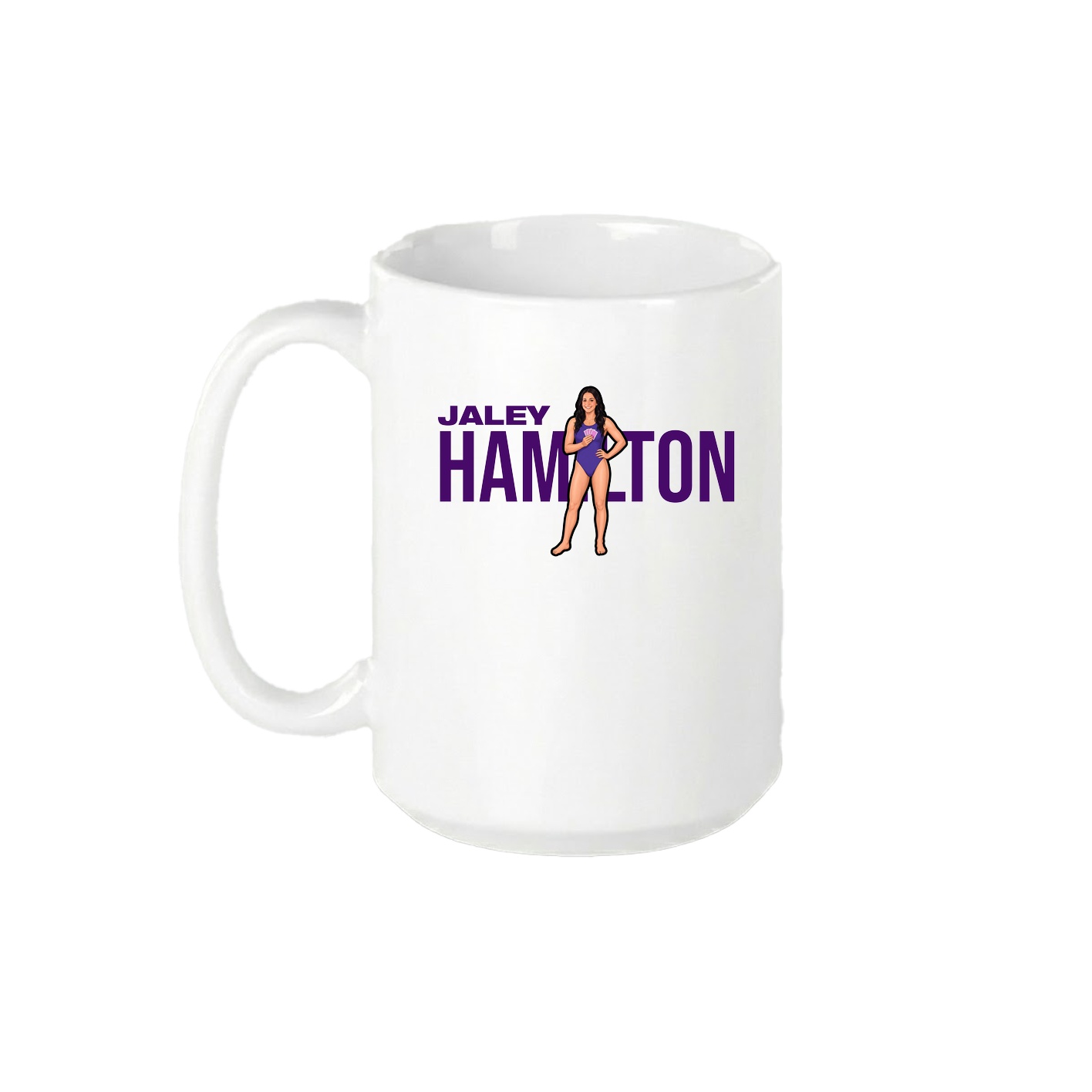 15oz Coffee Mug — Player Name in White