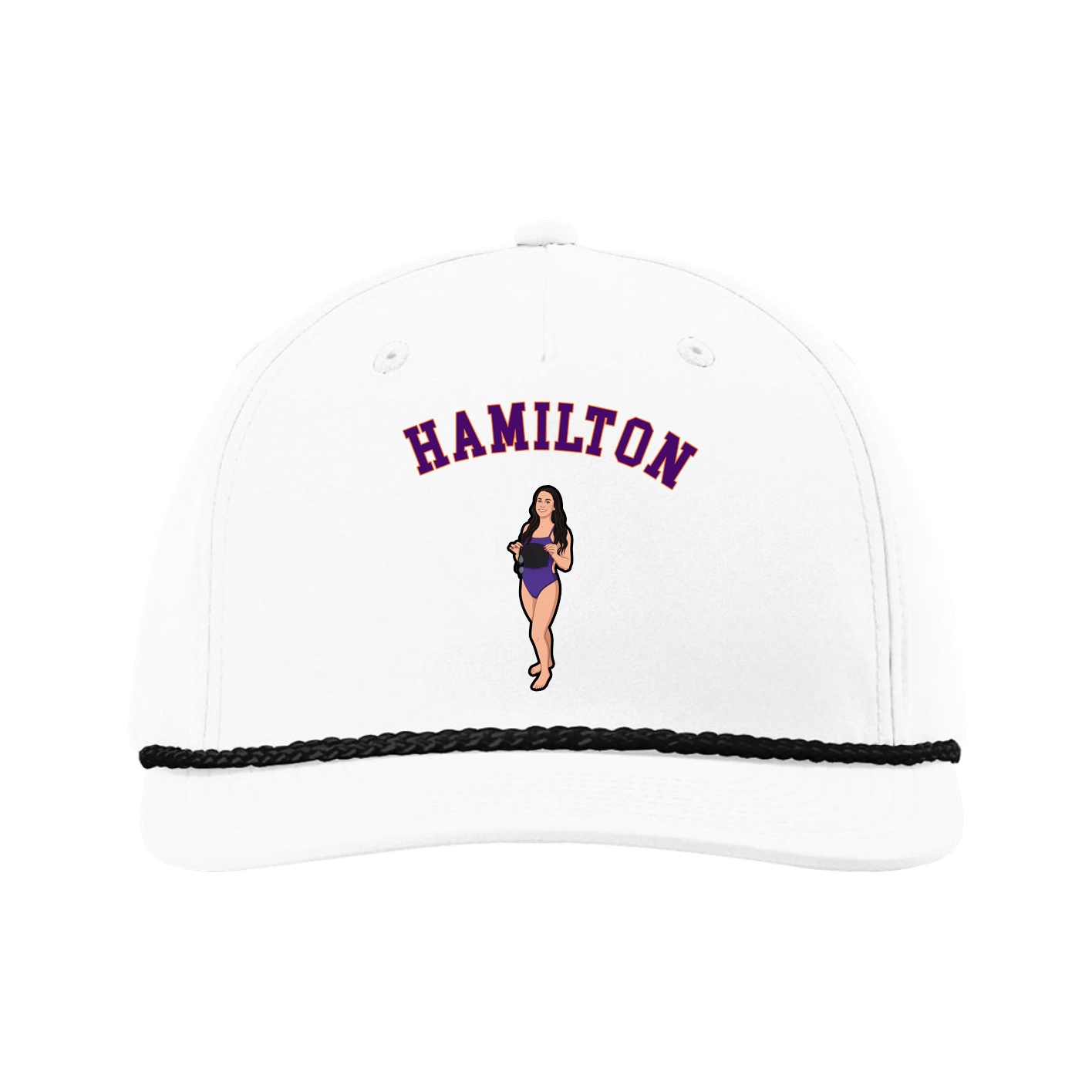 Five-Panel Classic Rope Cap — Shirsey Arch in White