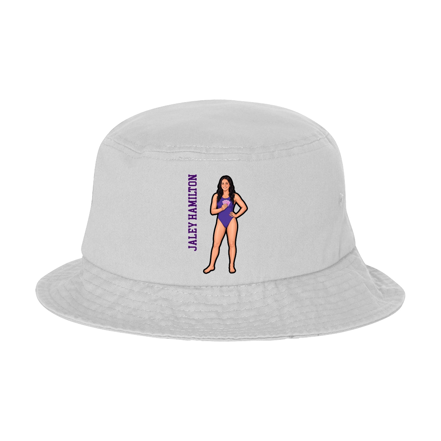 Bucket Cap — Name Vertical in White