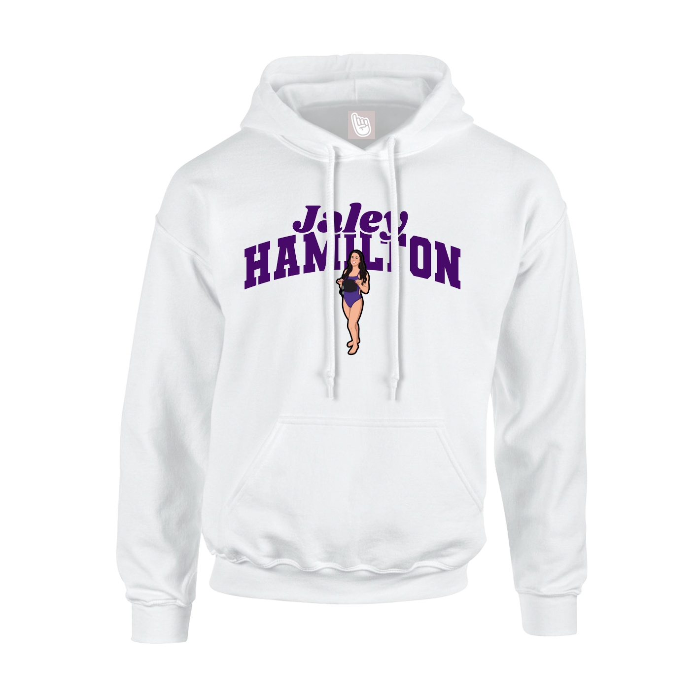 Hoodie — Signature Arch in White