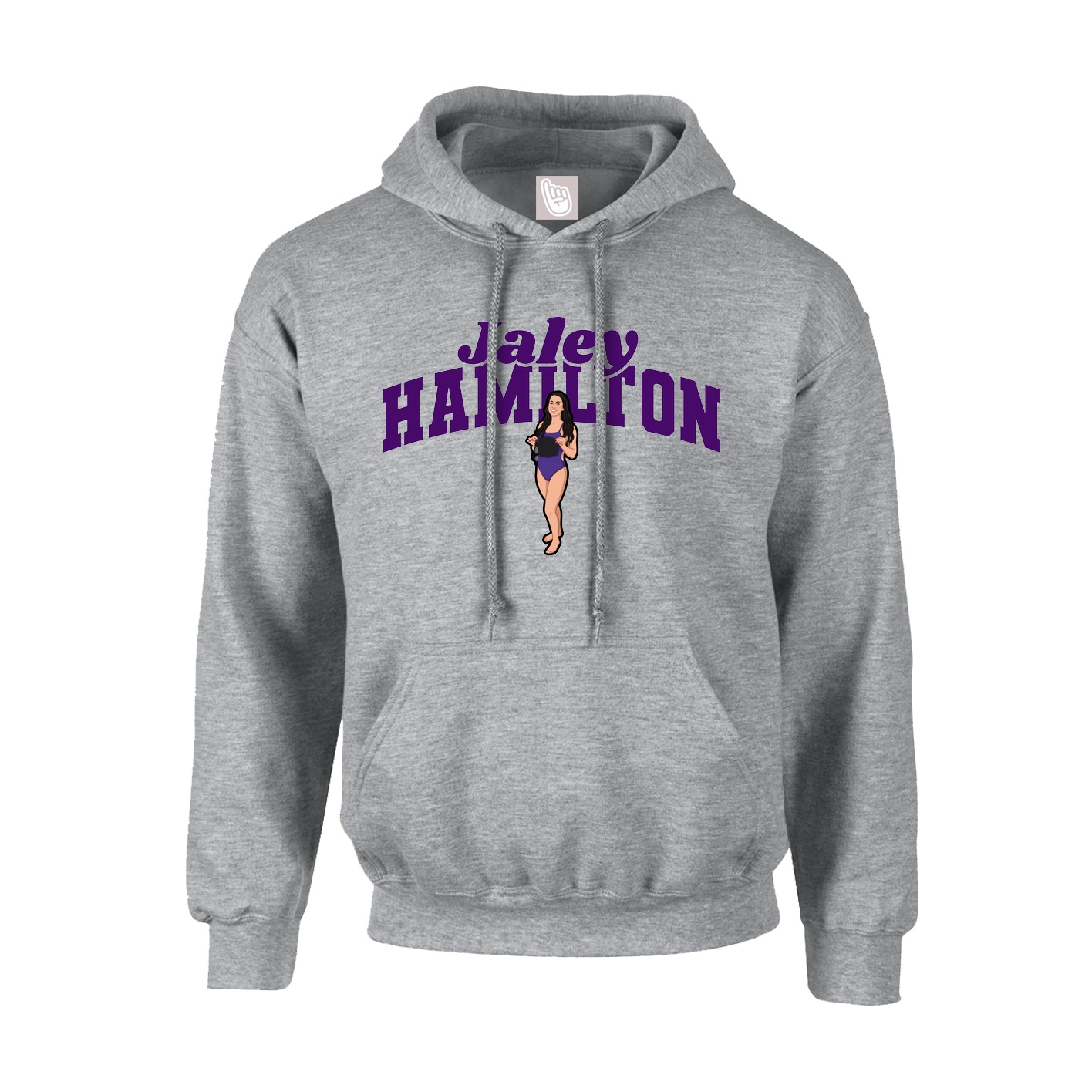 Youth Hoodie — Signature Arch in Grey