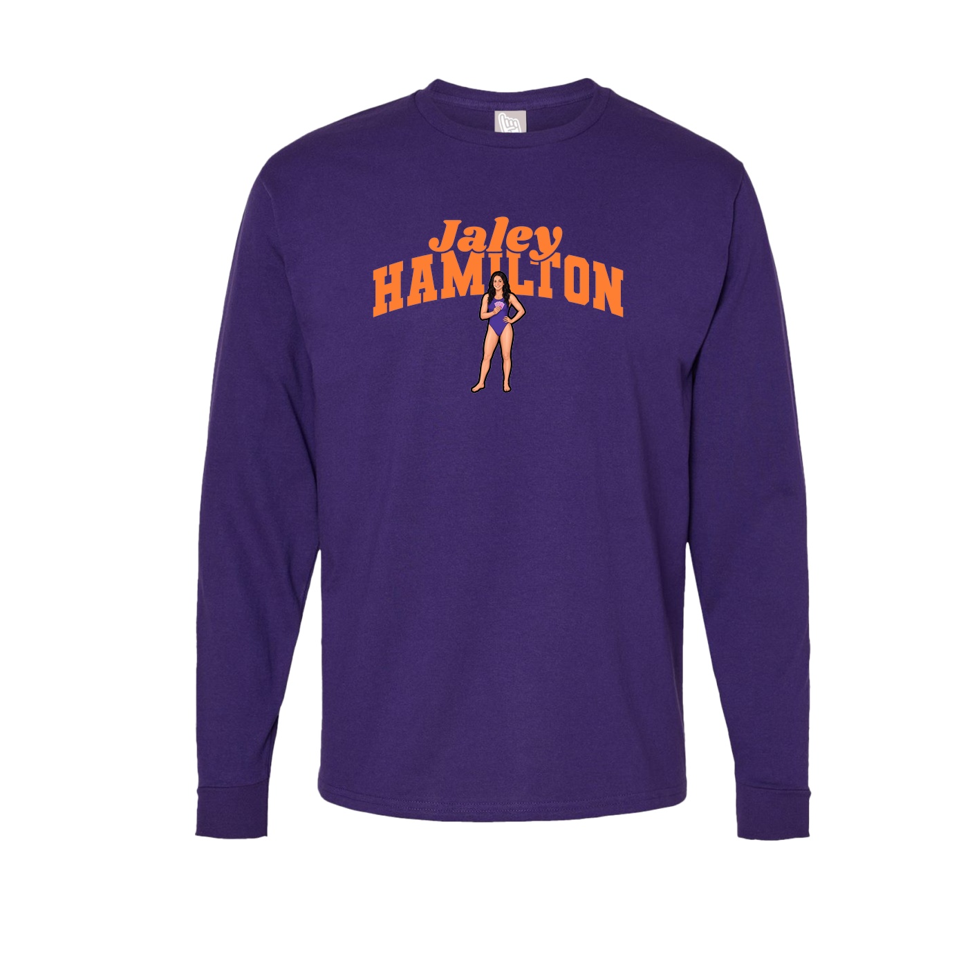 Long Sleeve Tee — Signature Arch in Purple