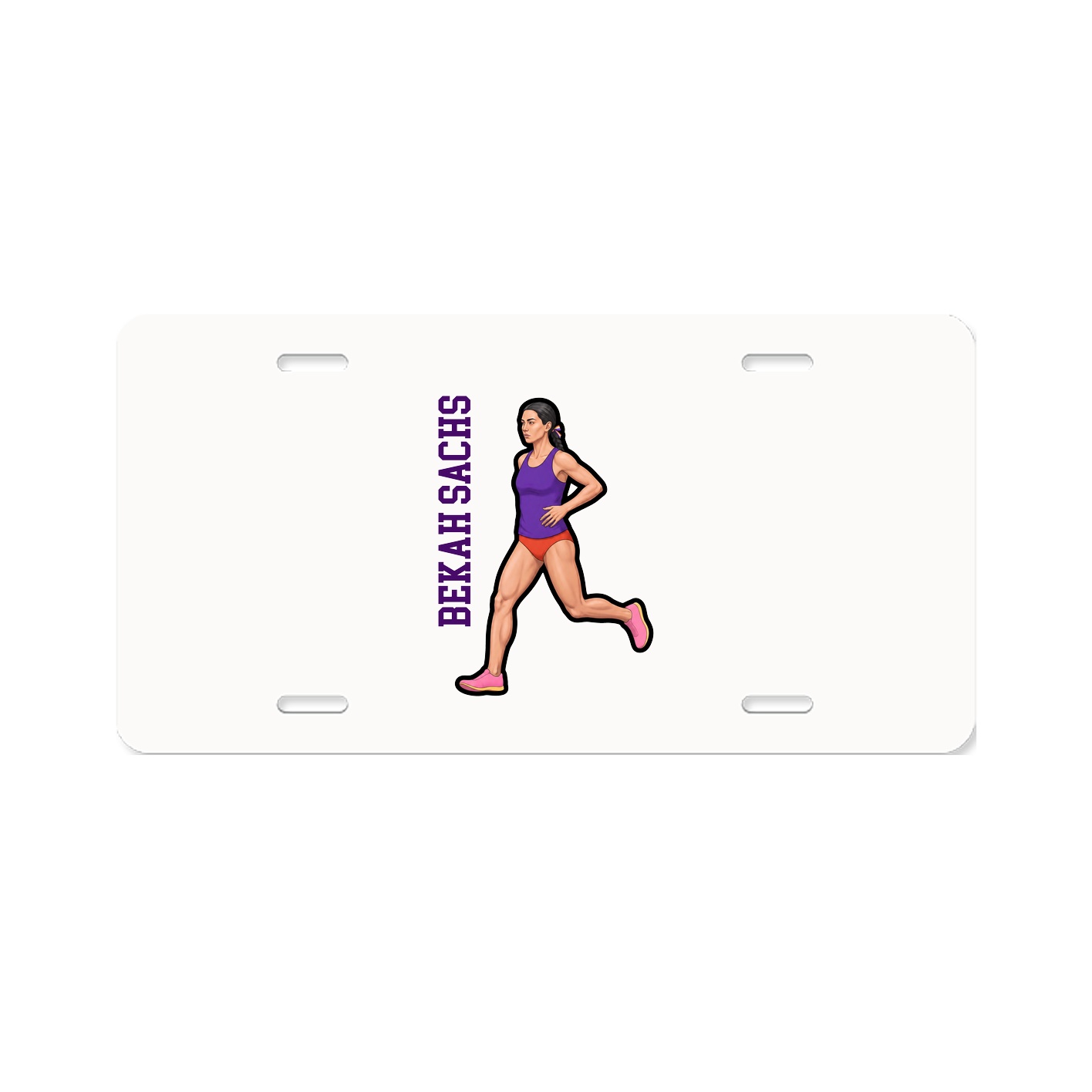 License Plate — Name Vertical in Classic