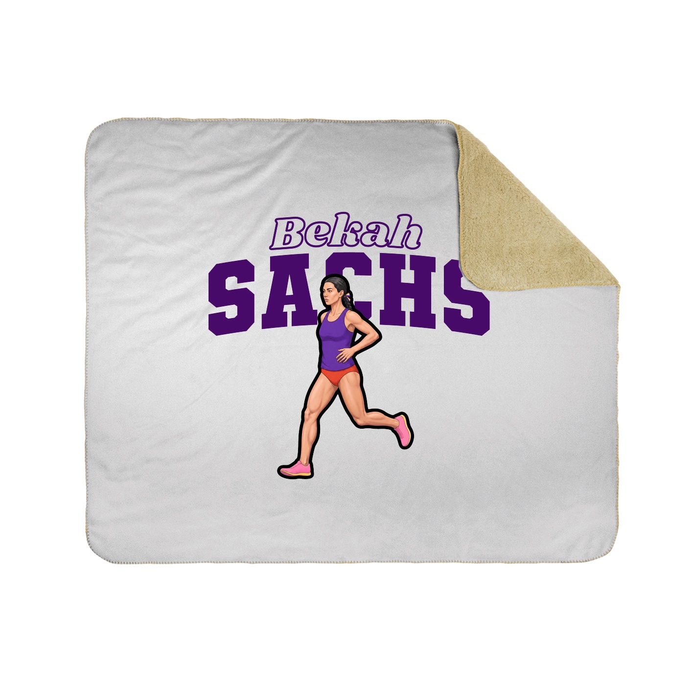 Throw Blanket — Name Arch in White