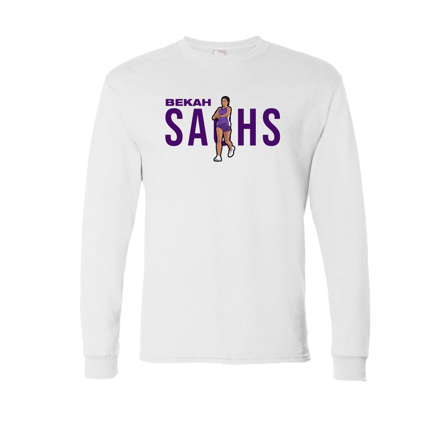 Long Sleeve Tee — Player Name in White