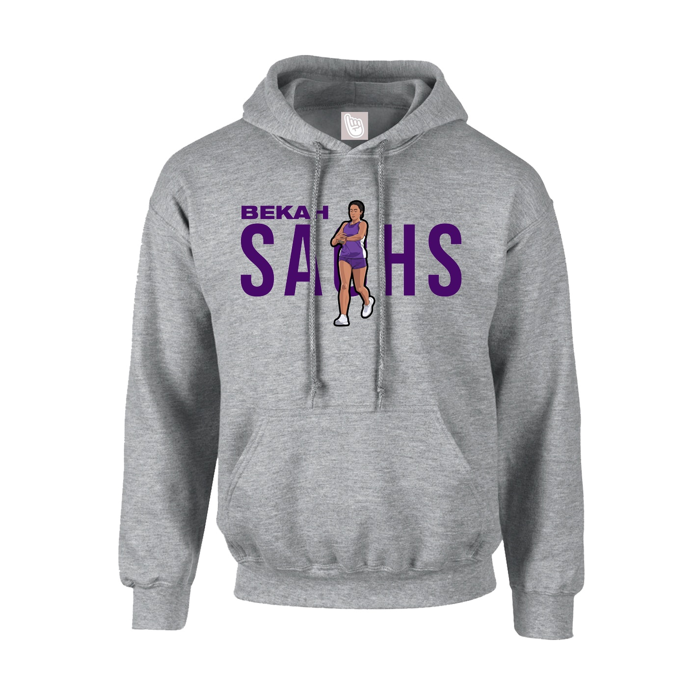 Hoodie — Player Name in Grey
