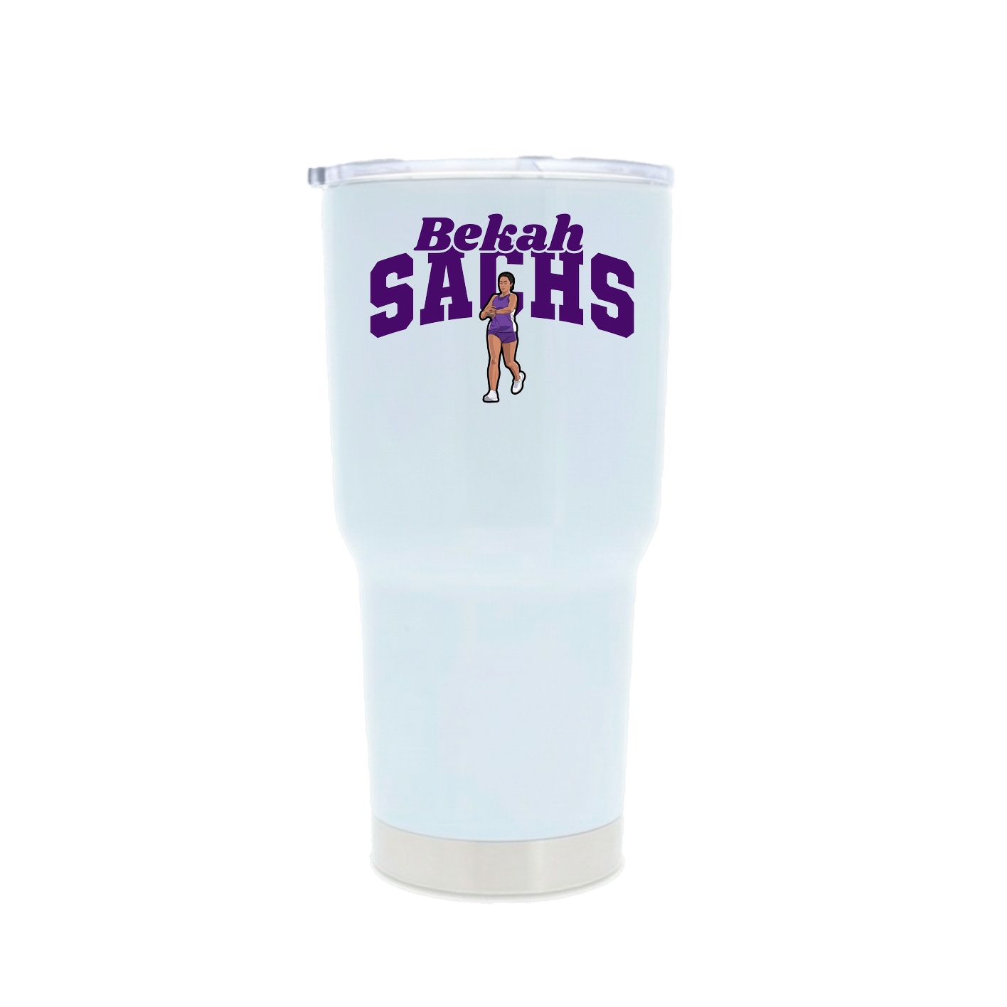 30oz Stainless Steel Tumbler — Signature Arch in White