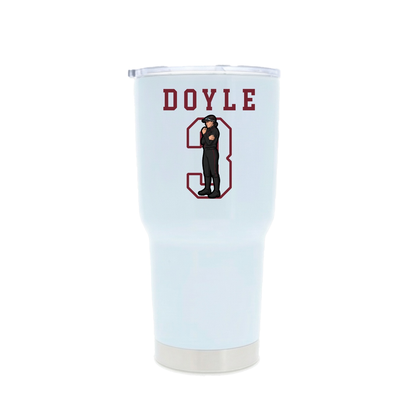 30oz Stainless Steel Tumbler — Shirsey in White