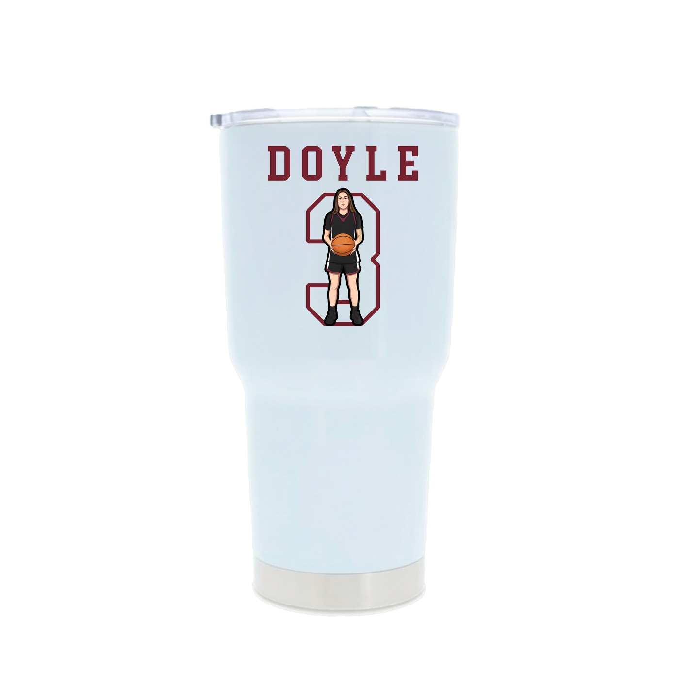 30oz Stainless Steel Tumbler — Shirsey in White