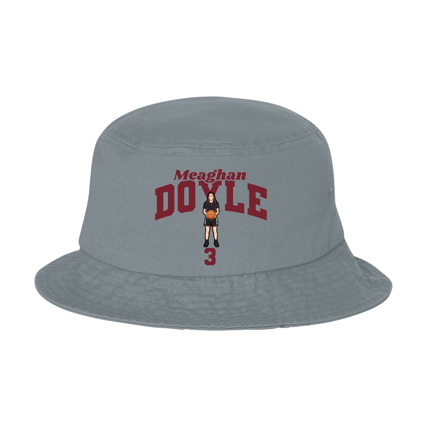 Bucket Cap — Signature Arch in Grey