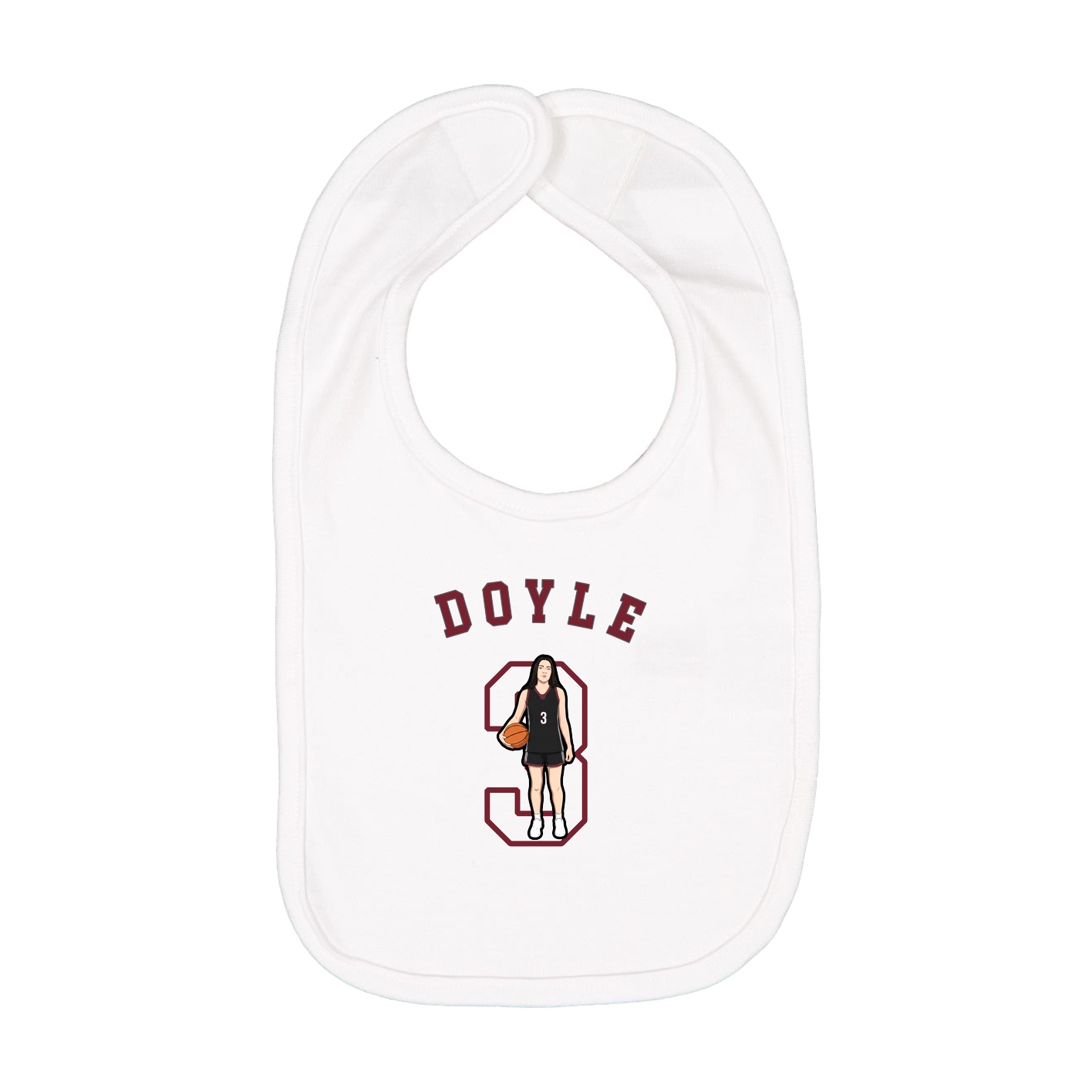 Infant Bib — Shirsey Arch in White