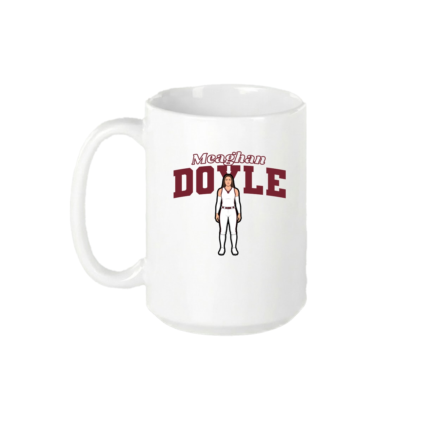 15oz Coffee Mug — Name Arch in White