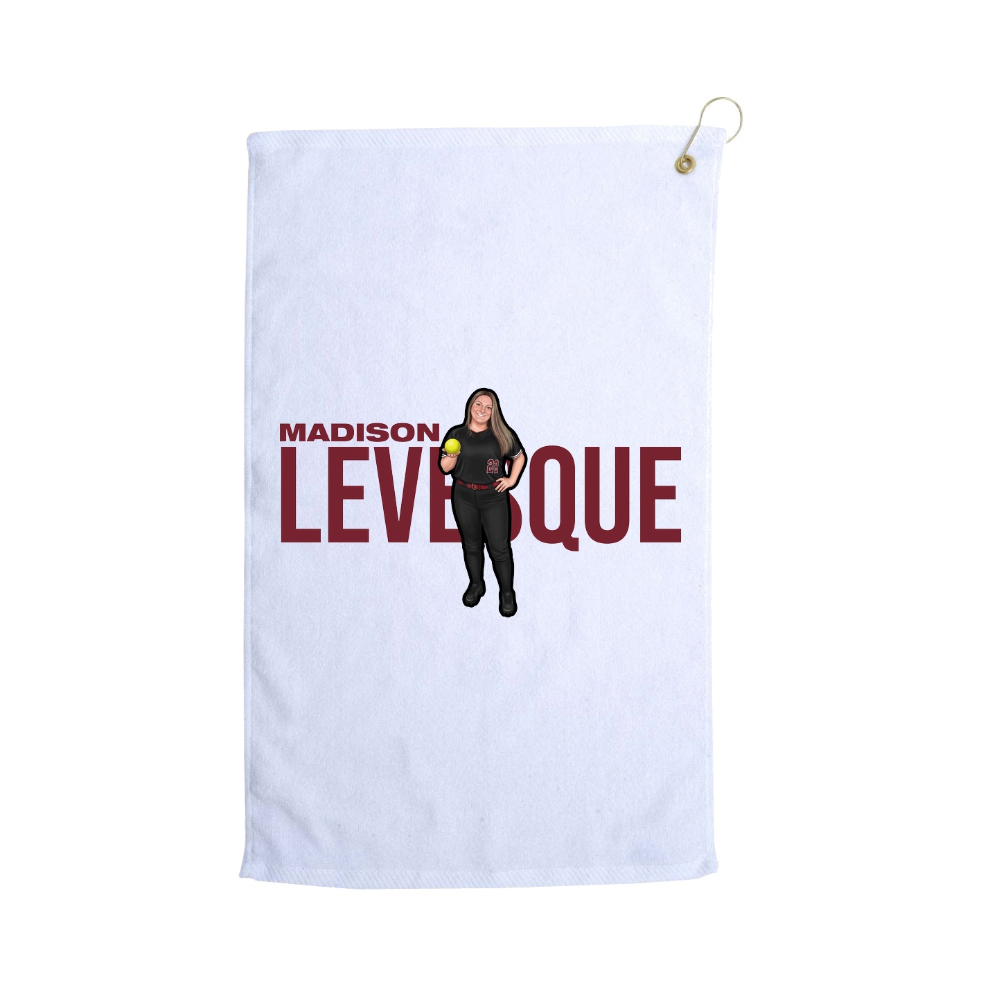 Golf Towel — Player Name in White