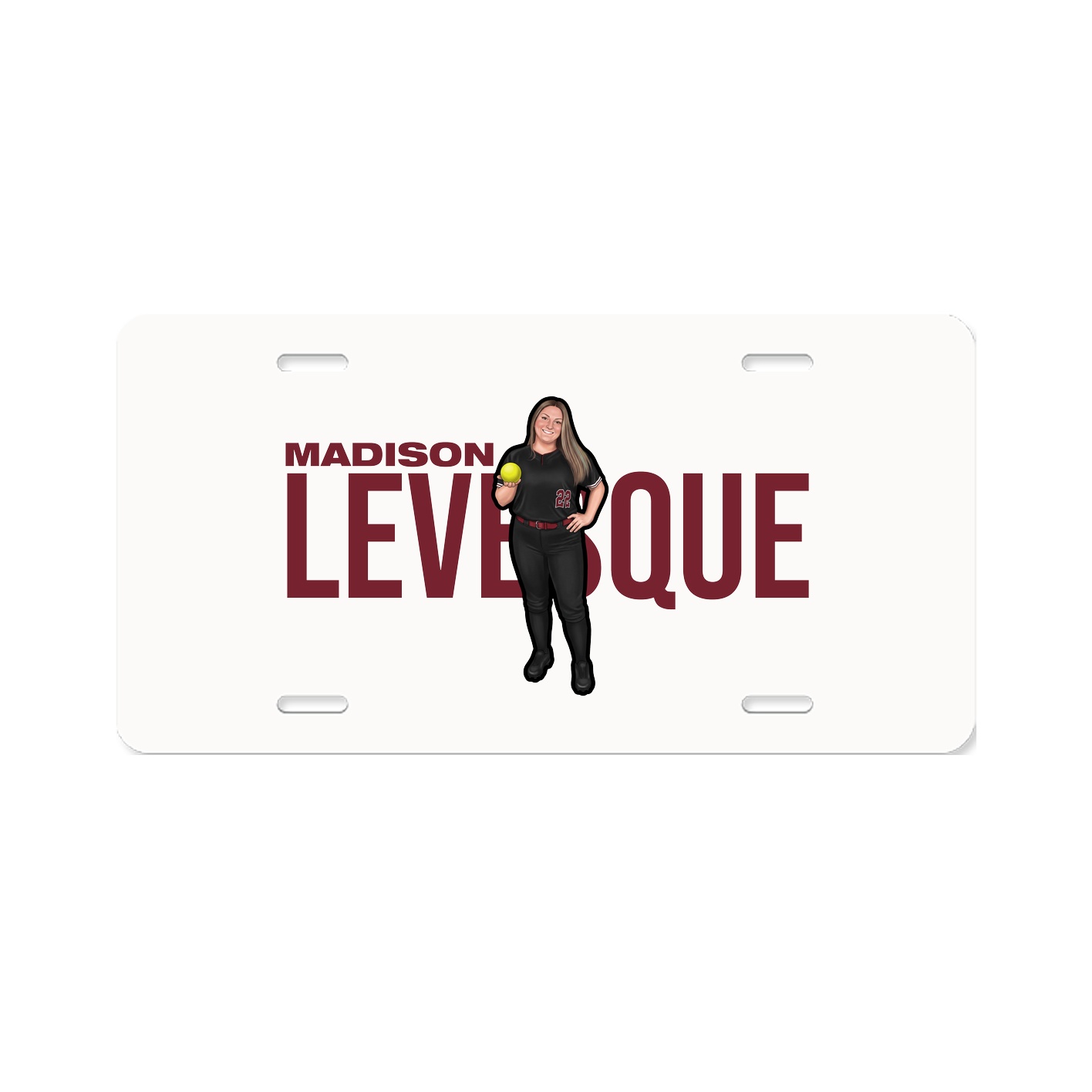 License Plate — Player Name in Classic