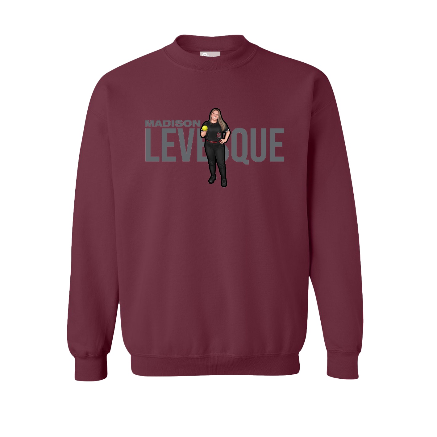 Fleece Crew — Player Name in Maroon
