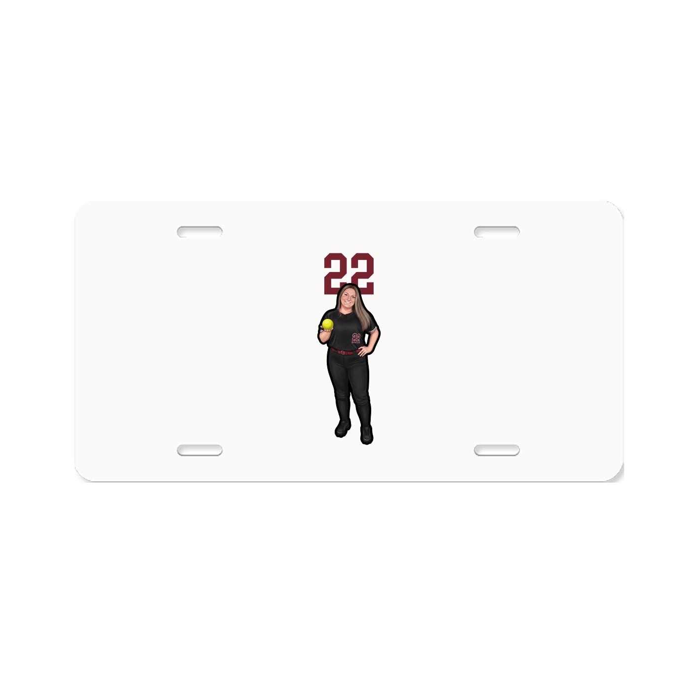 License Plate — Number Top in Classic