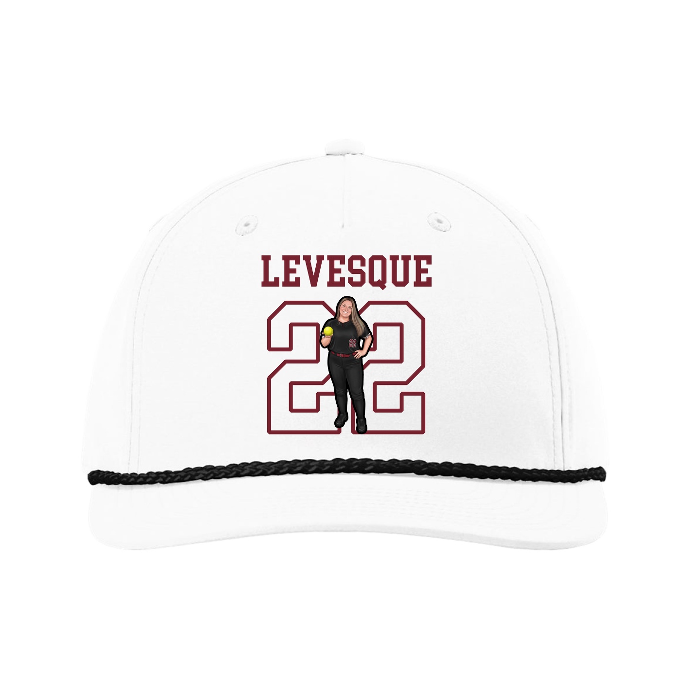 Five-Panel Classic Rope Cap — Shirsey in White
