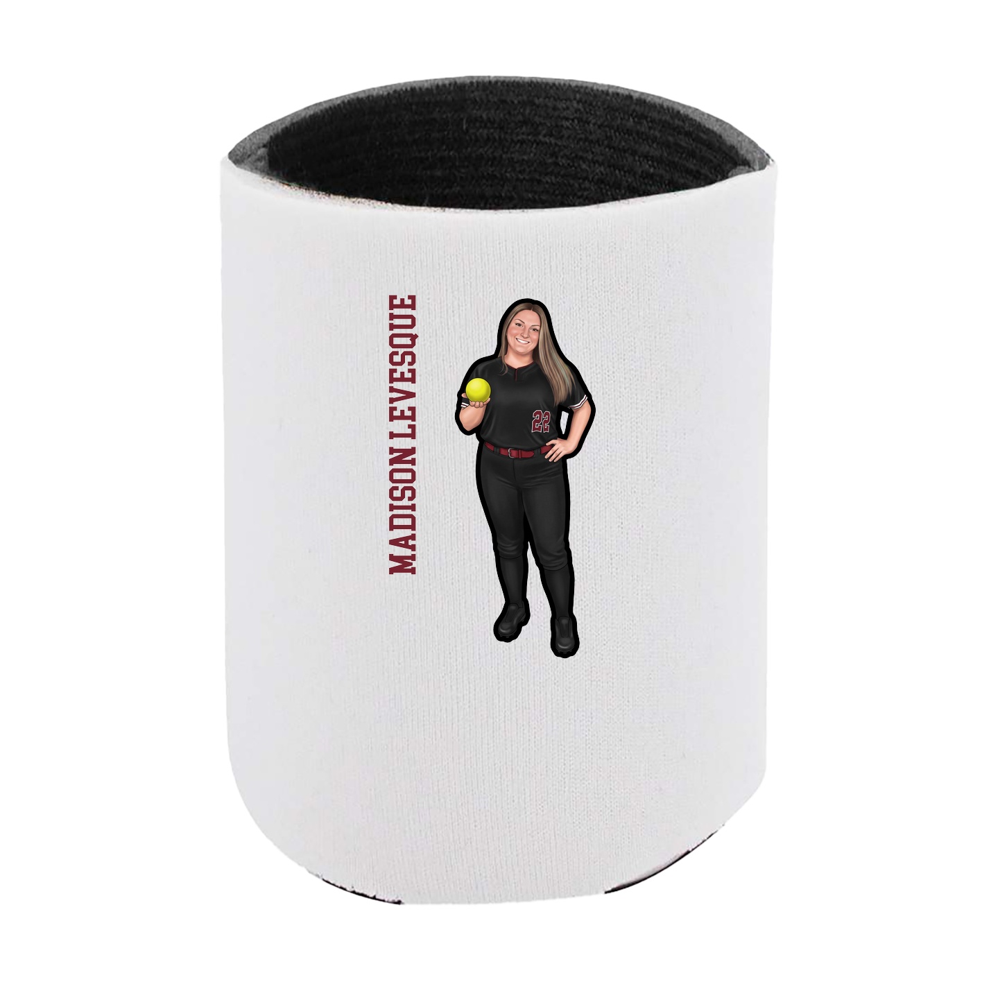 Can Holder — Name Vertical in White