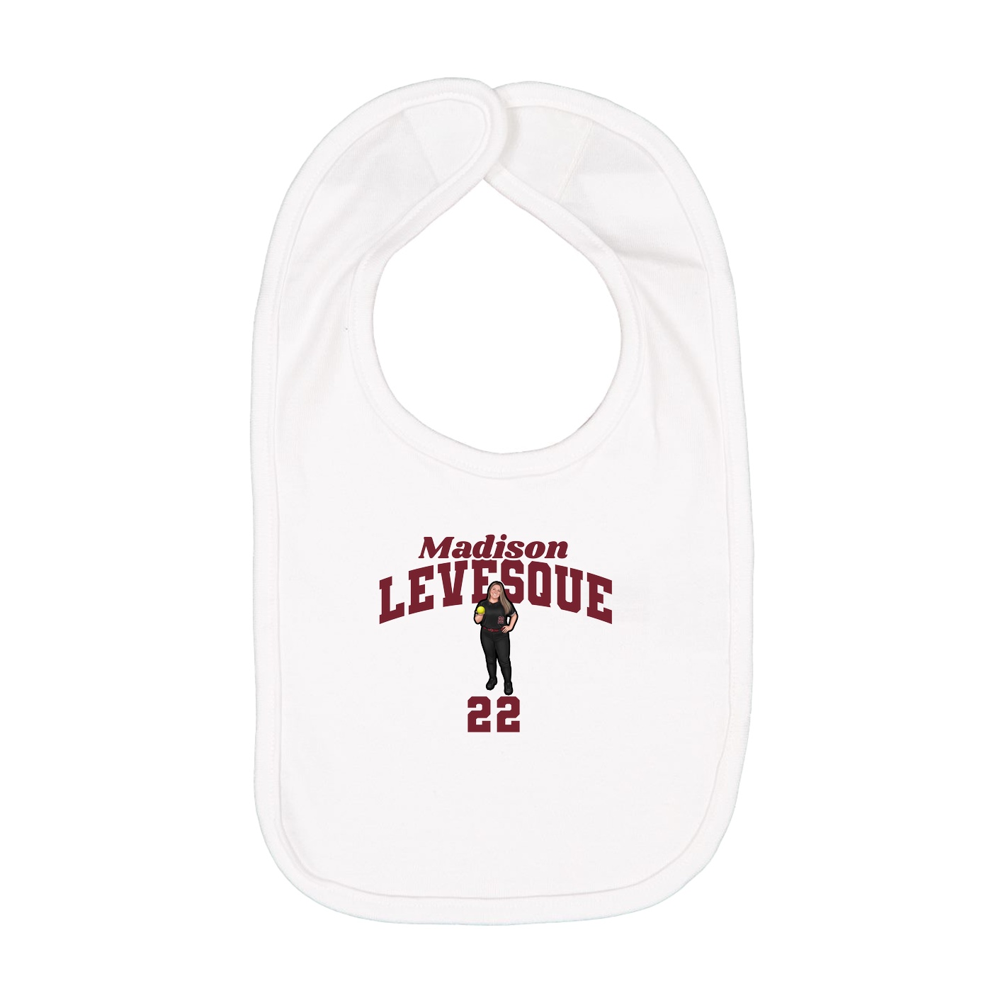 Infant Bib — Signature Arch in White