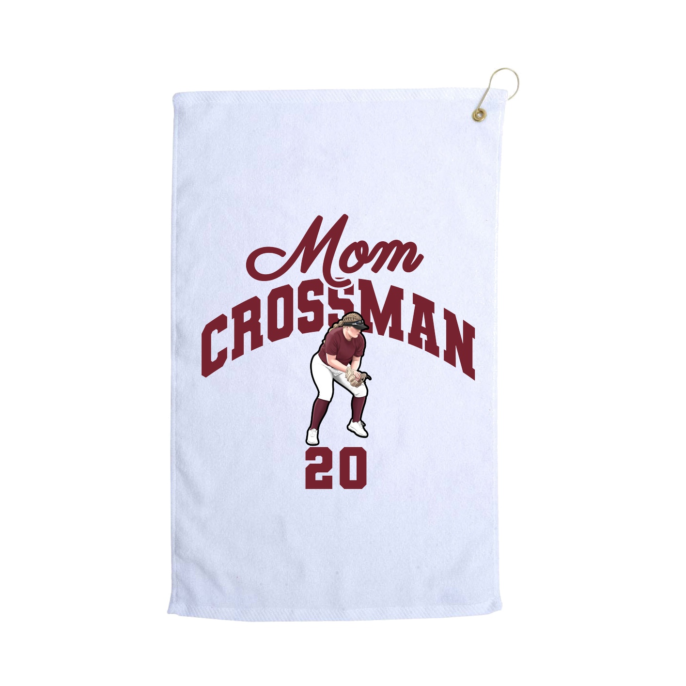 Golf Towel — Mothers Day Arch in White