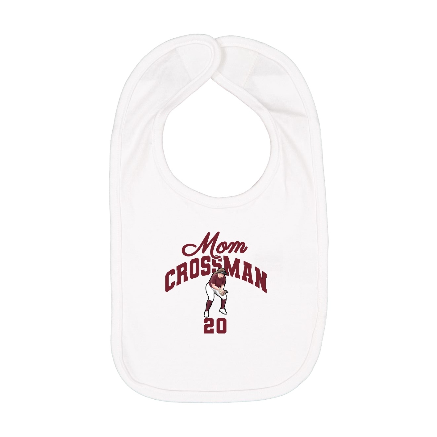 Infant Bib — Mothers Day Arch in White