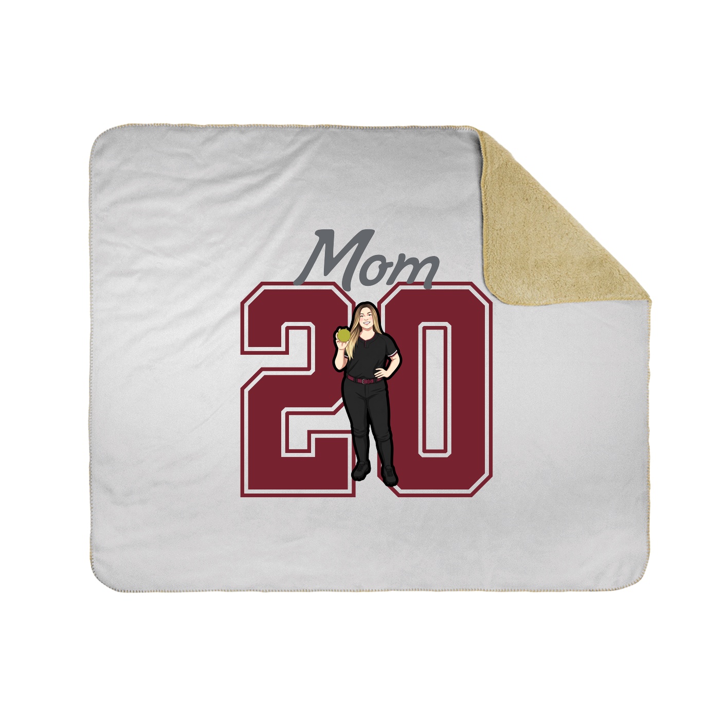 Throw Blanket — Mothers Day Shirsey in White