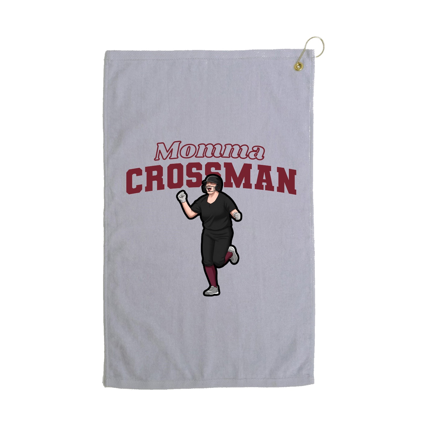 Golf Towel — Mothers Day Block in Grey