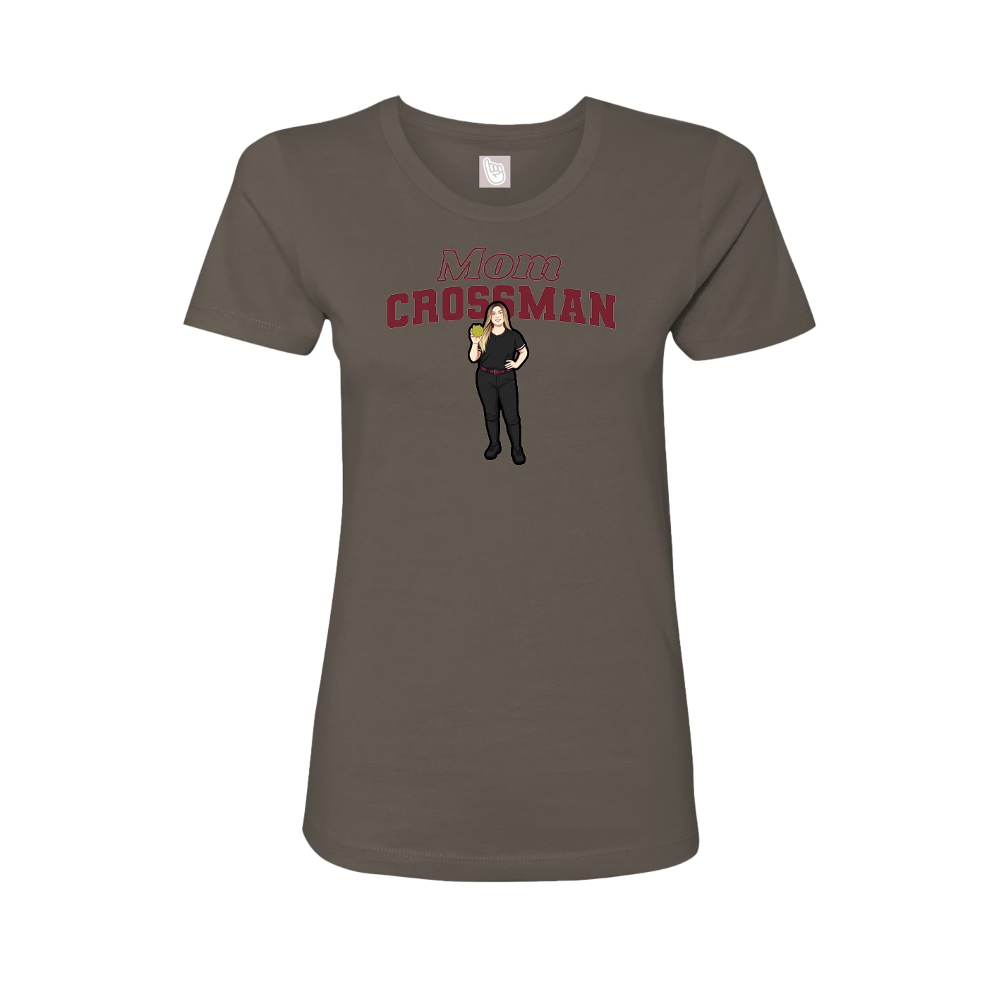 Womens Tee — Mothers Day Block in Grey