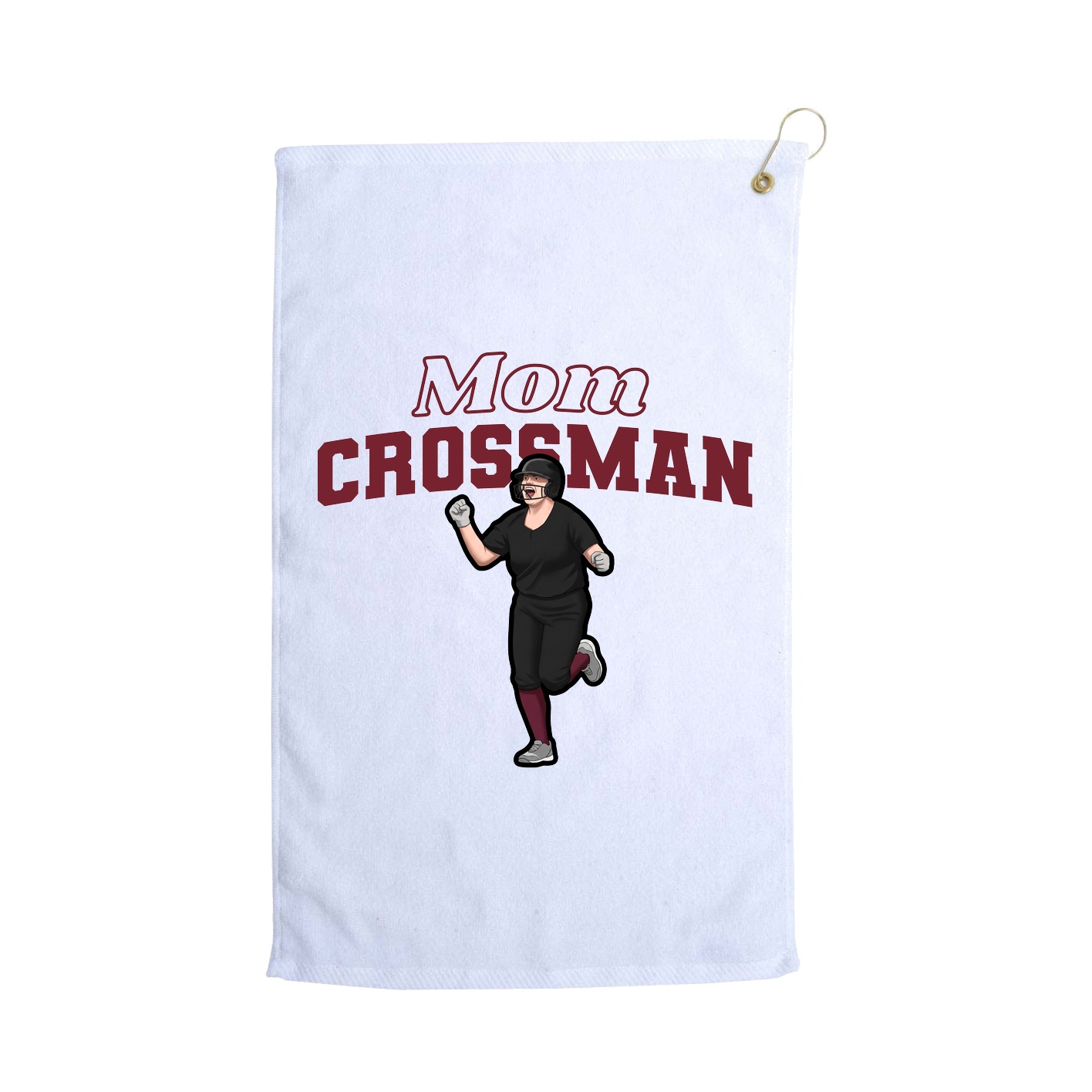 Golf Towel — Mothers Day Block in White