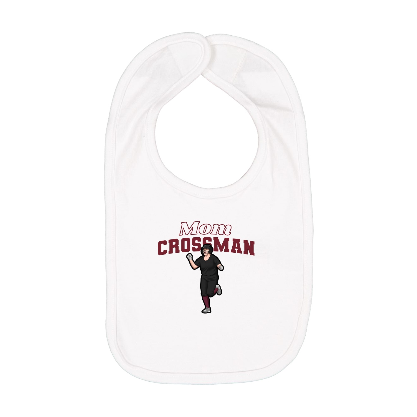 Infant Bib — Mothers Day Block in White