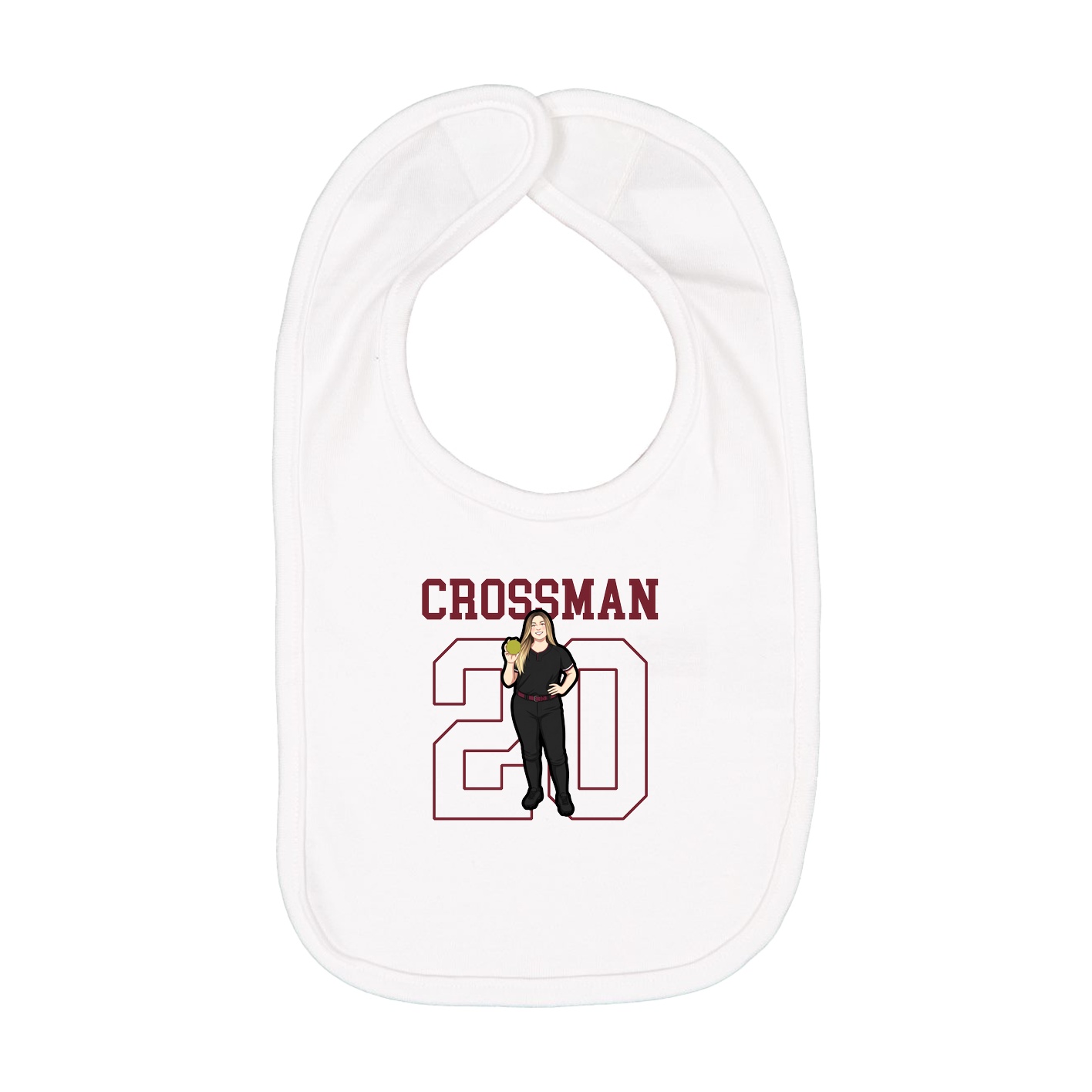 Infant Bib — Shirsey in White